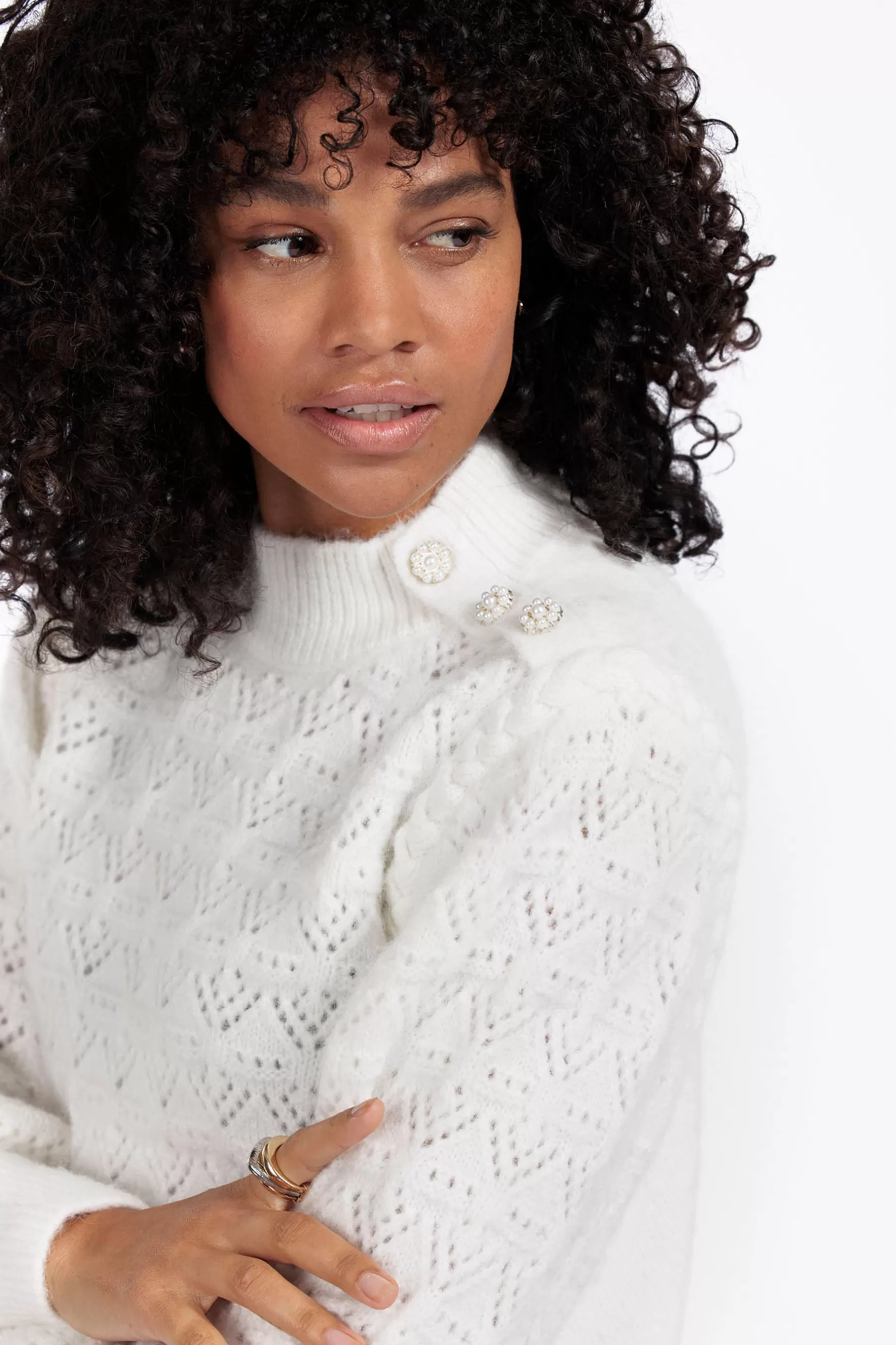 Studio Anneloes Truien & Vesten | Shirts & Tops<Abby pearl pullover - off white