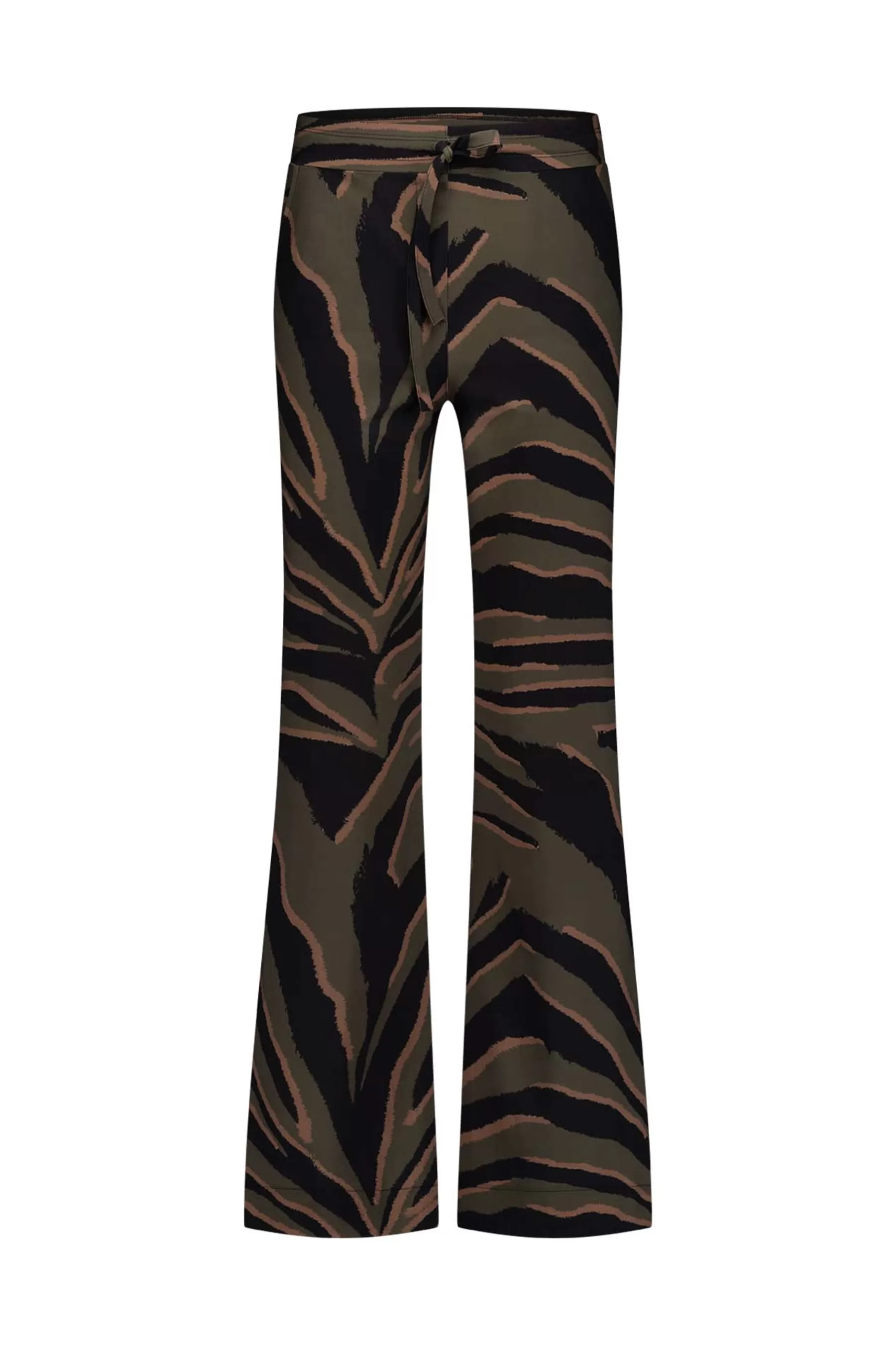 Studio Anneloes Broeken<Abigail zebra trousers - black/new army