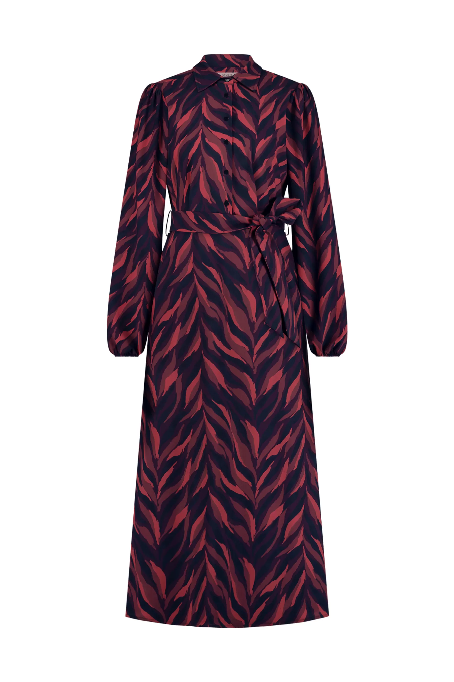 Studio Anneloes Jurken & Rokken<Anouk leaves dress - darkblue/merlot