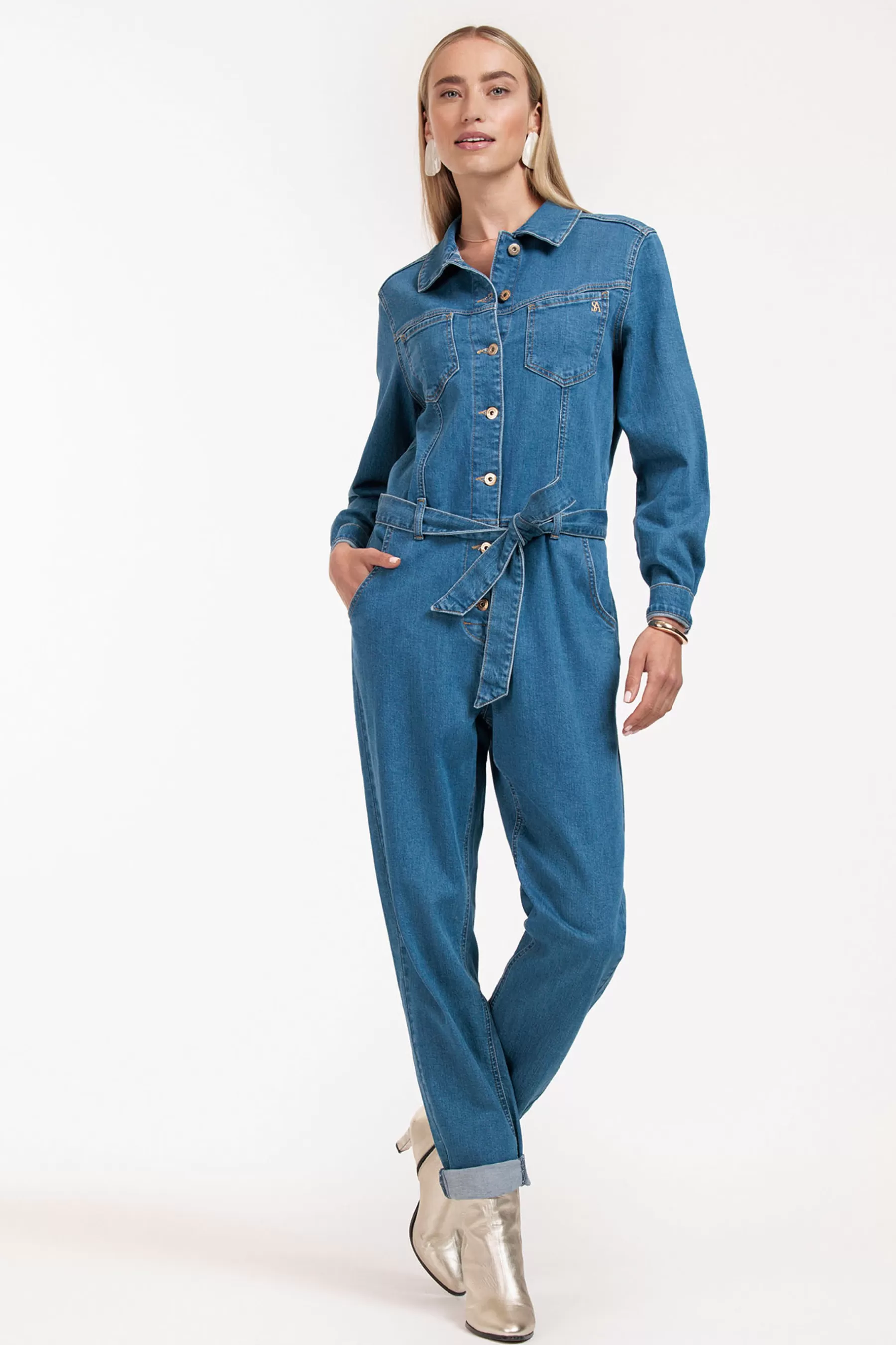 Studio Anneloes Jumpsuits<Ariane denim jumpsuit - denim blue