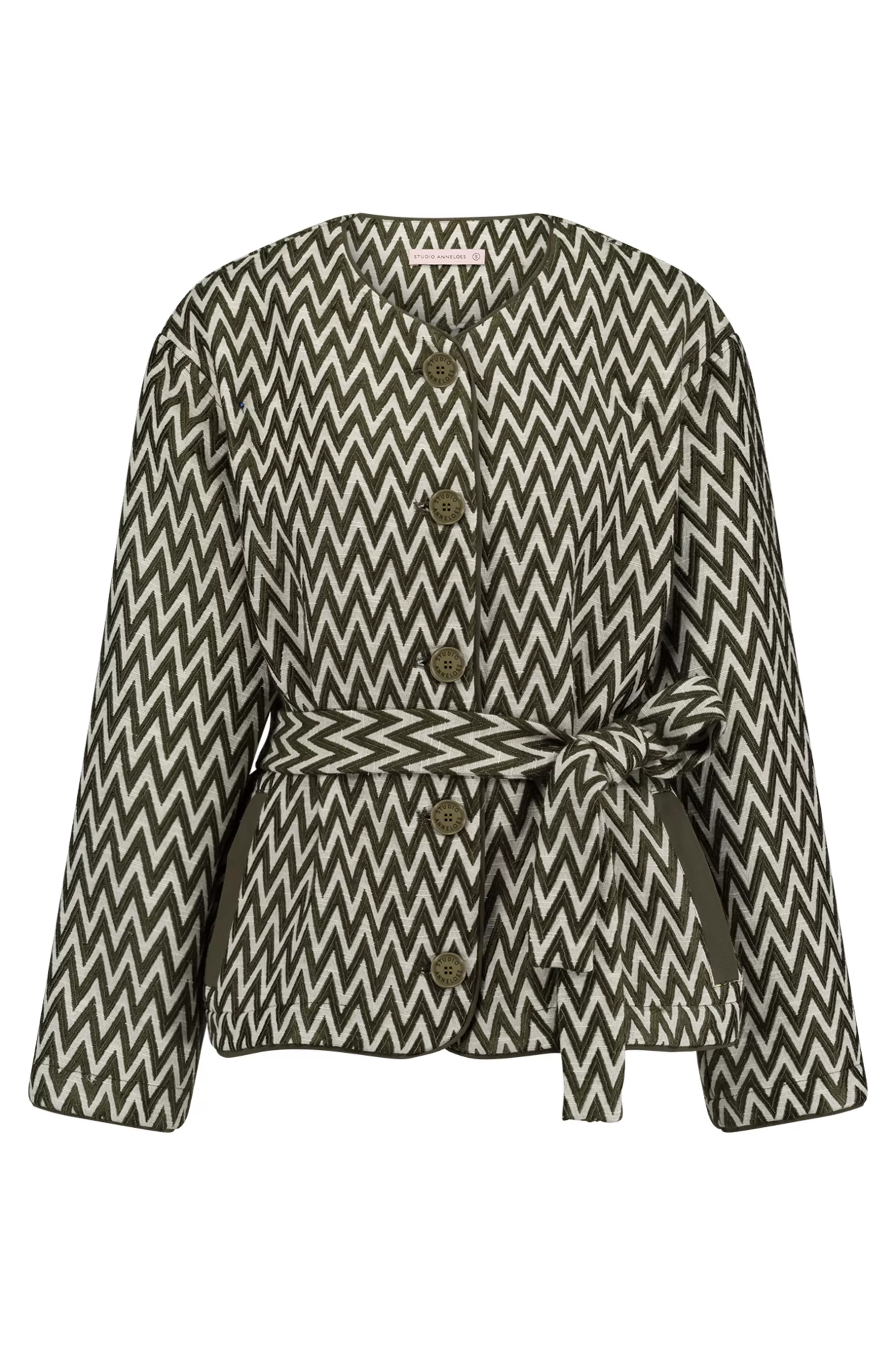 Studio Anneloes Blazers & Jasjes | Jassen<Azra zig zag jacket - new army/kit