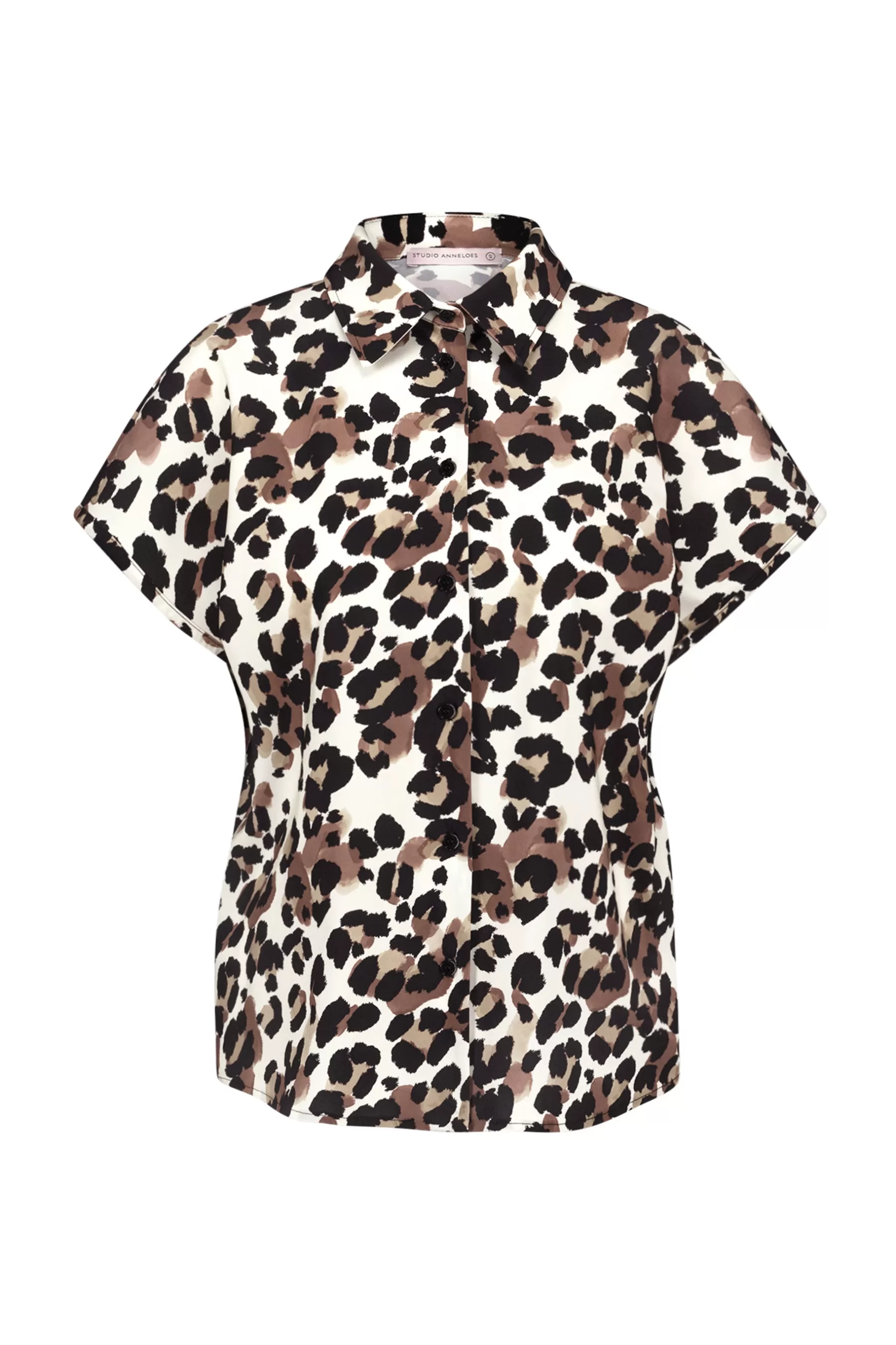 Studio Anneloes Blouses<Barb leopard blouse - kit/chocolate