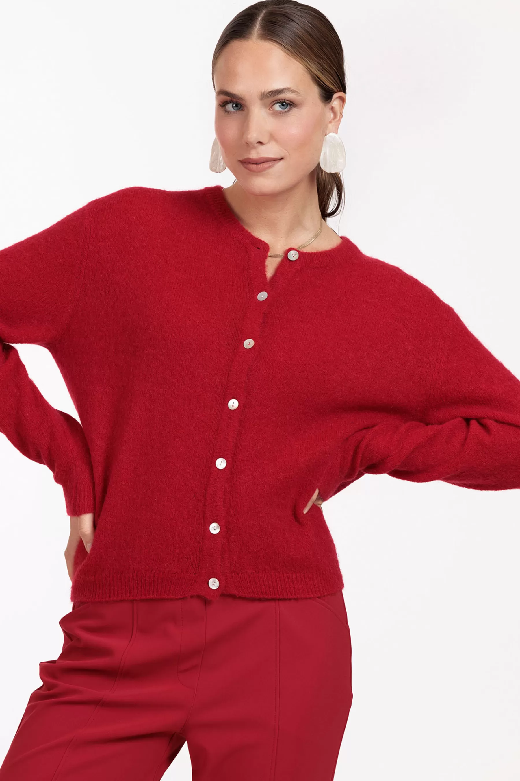 Studio Anneloes Truien & Vesten<Bibi mohair cardigan - red