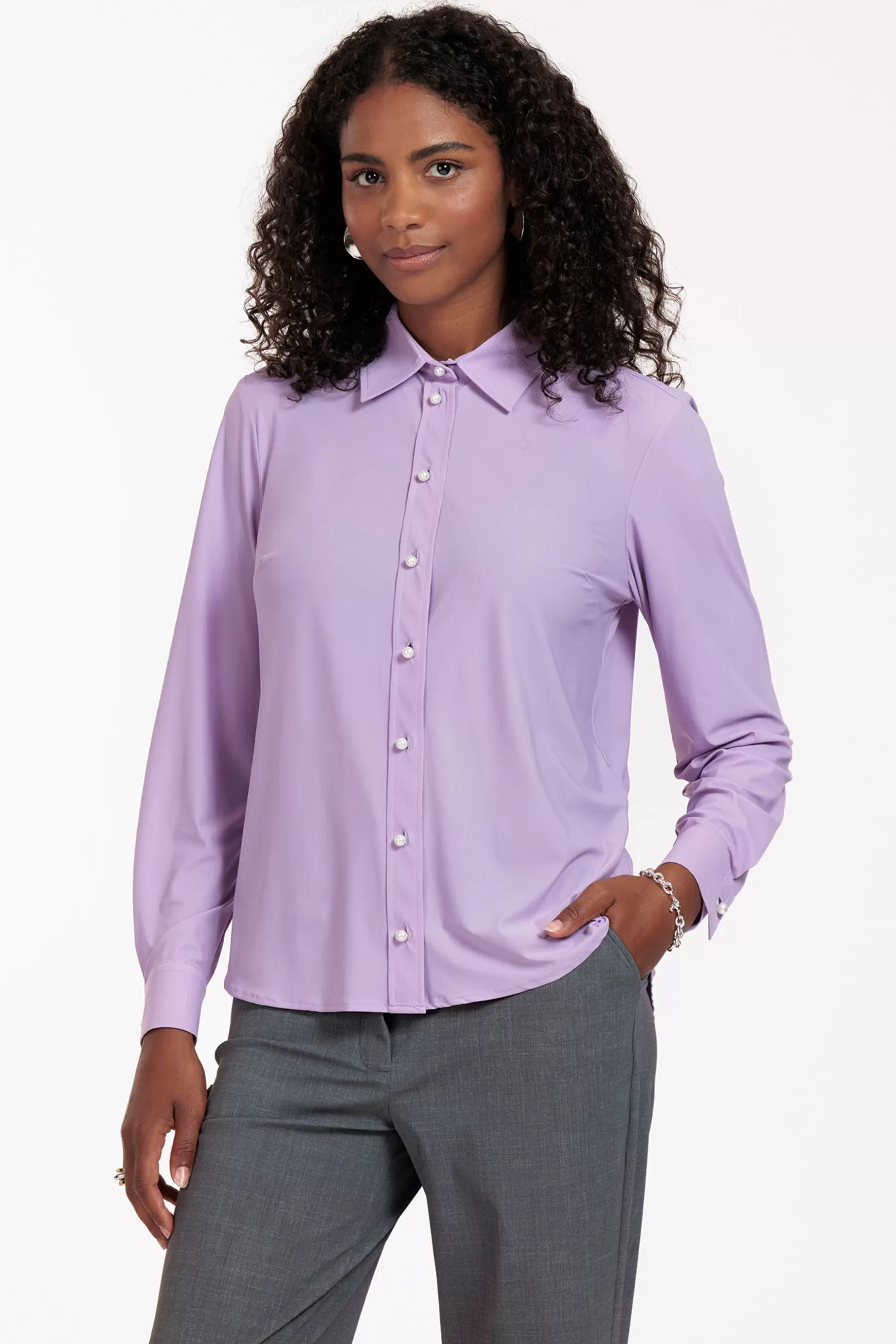 Studio Anneloes Blouses<Bobby pearl blouse - lila