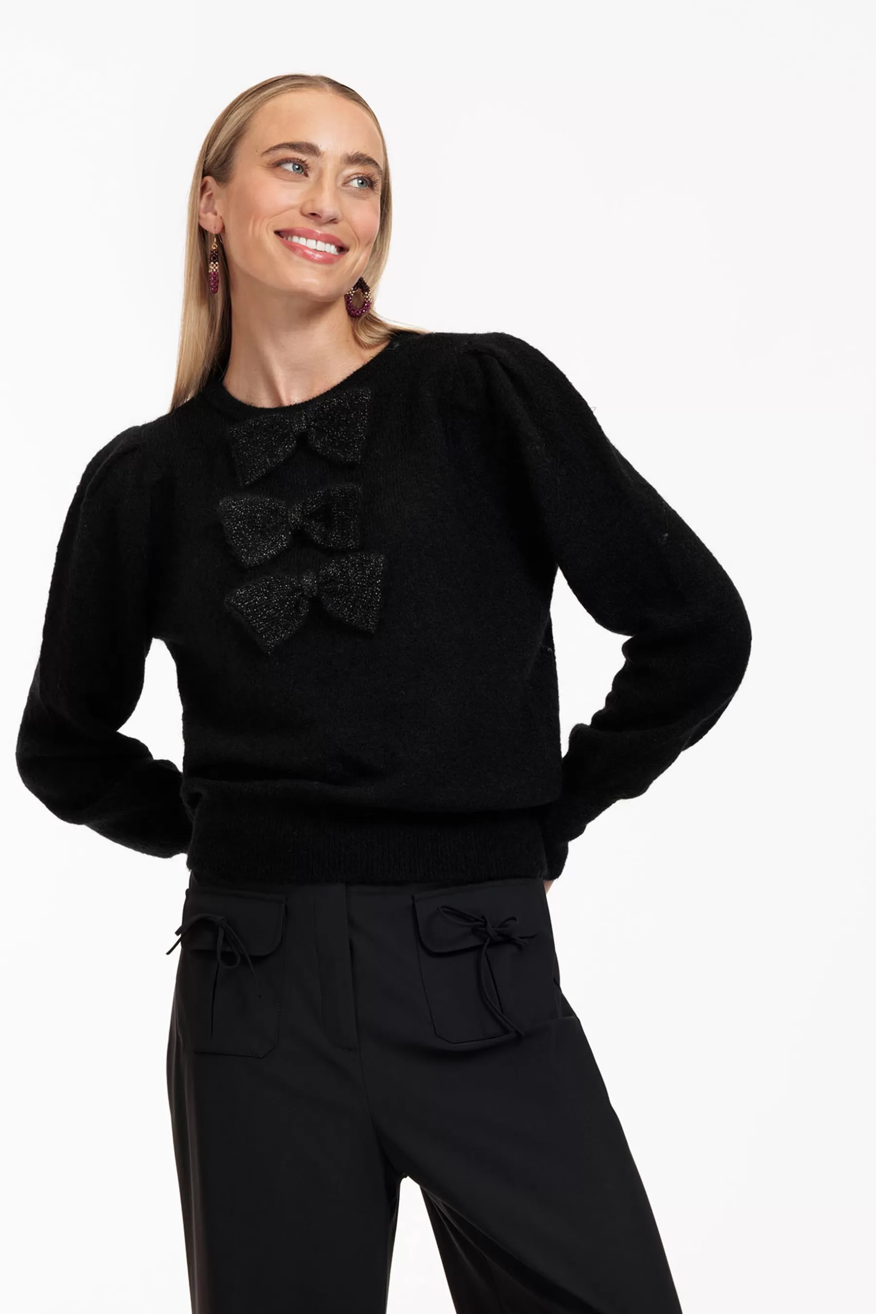 Studio Anneloes Truien & Vesten | Shirts & Tops<Bowina pullover - black