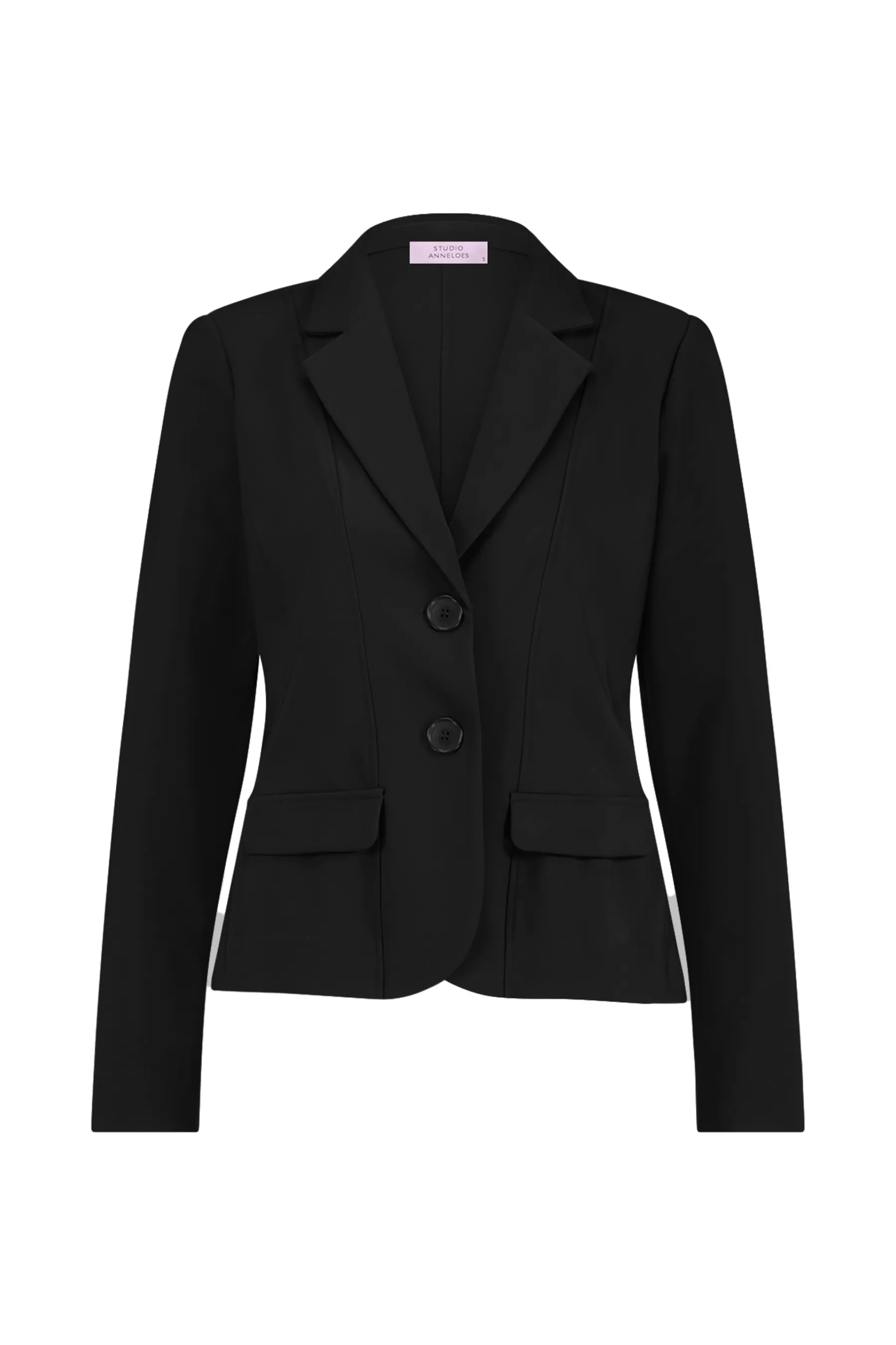 Studio Anneloes Blazers & Jasjes | Essentials<Bright bonded blazer - black