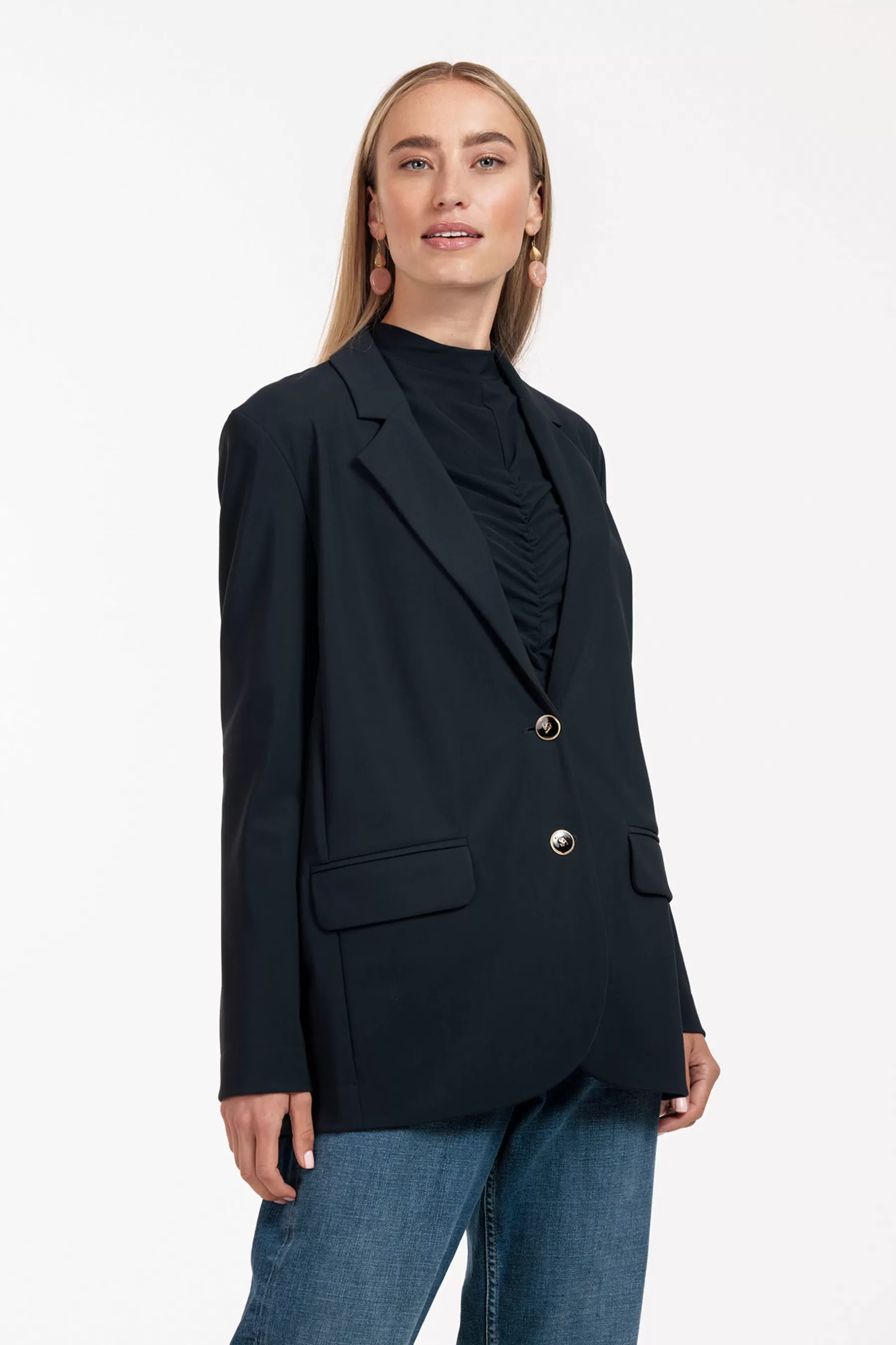 Studio Anneloes Blazers & Jasjes<Camille button blazer - dark blue