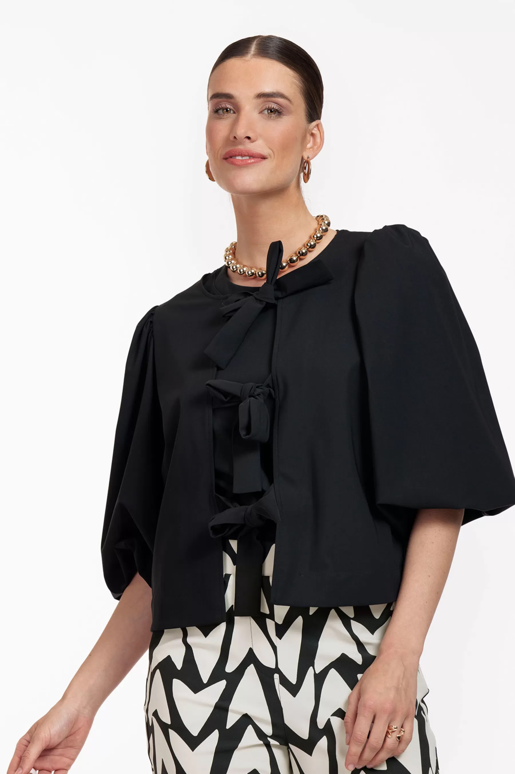 Studio Anneloes Blouses<Celine 2way blouse - black