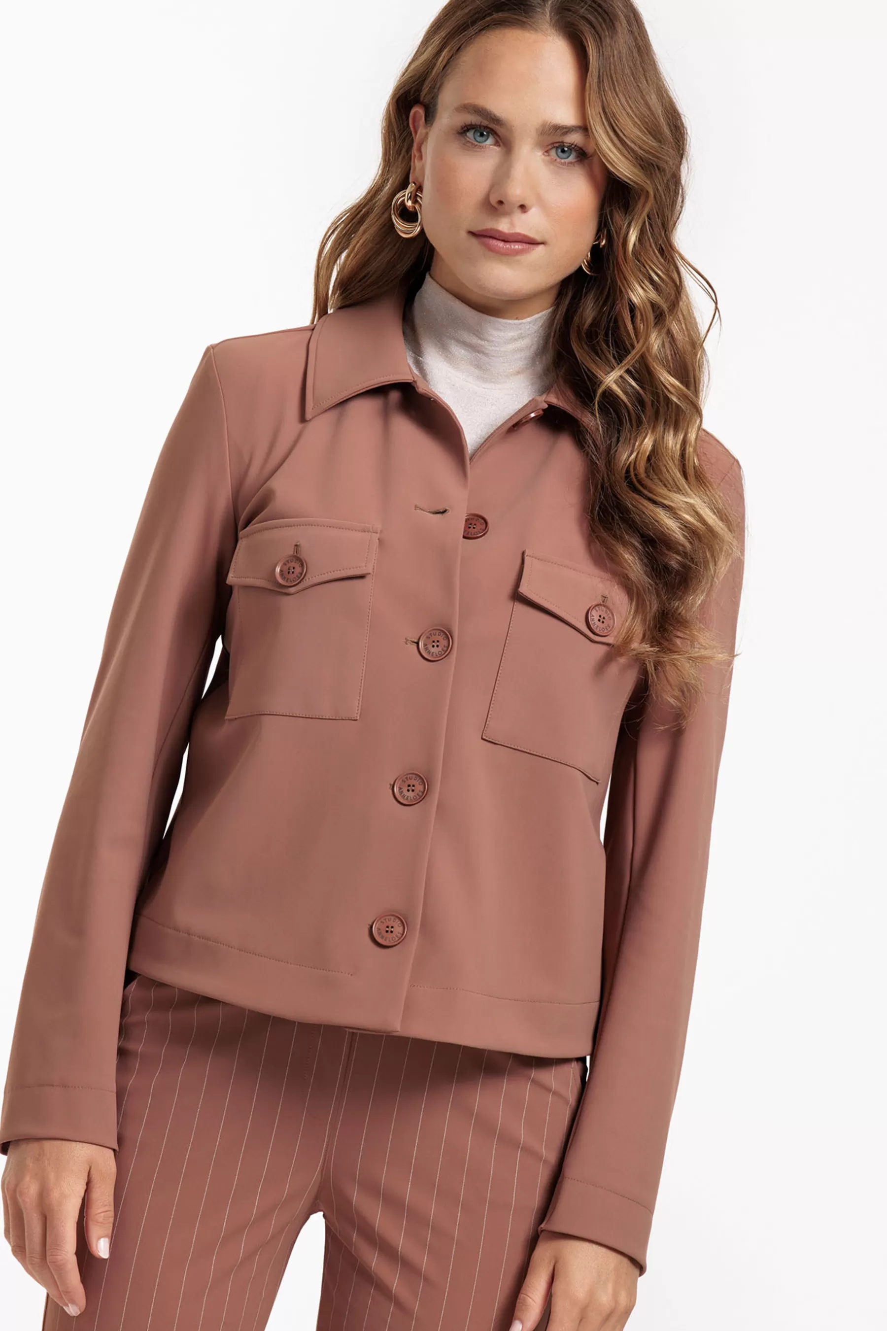 Studio Anneloes Blazers & Jasjes | Jassen<Claire bonded jacket - chocolate