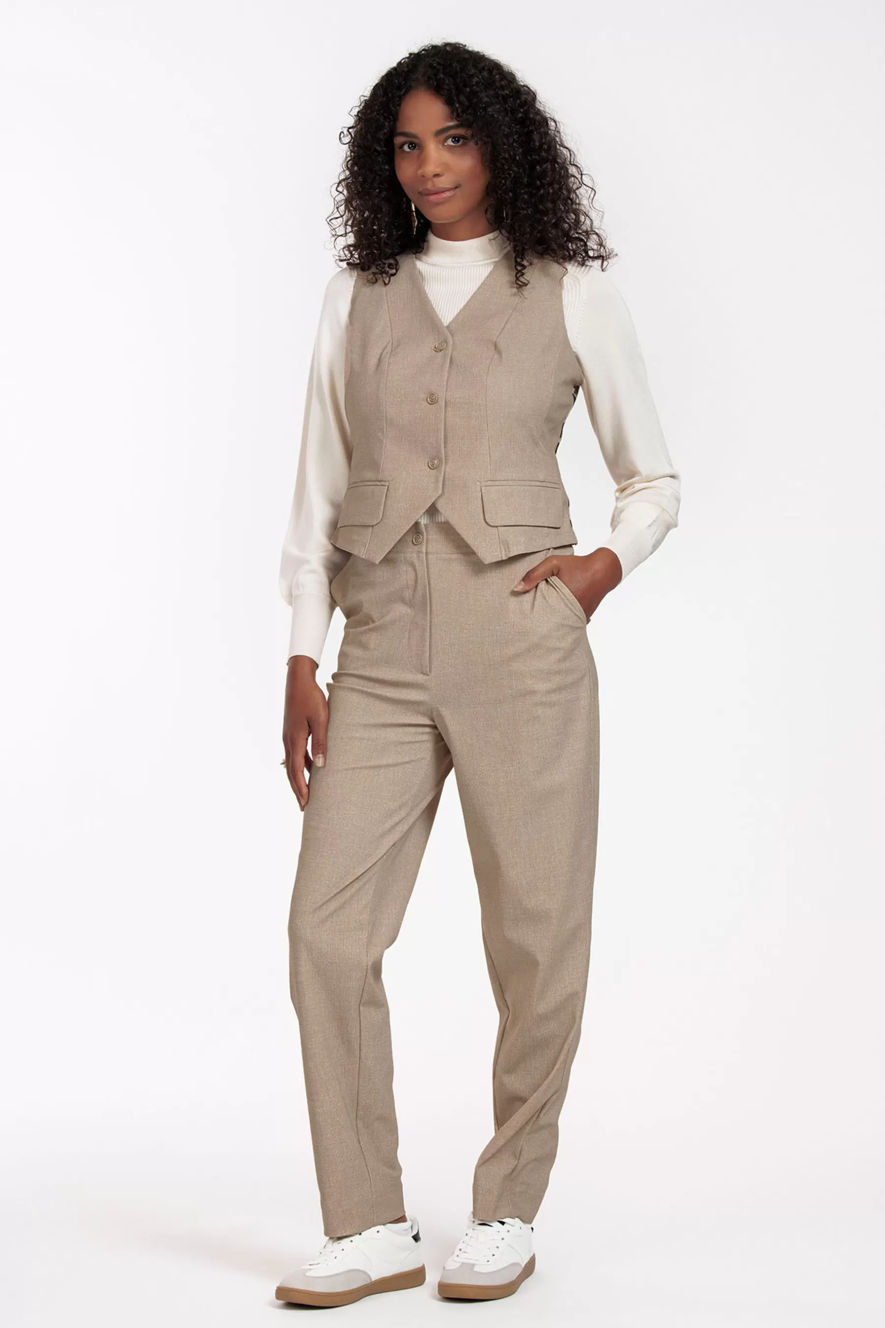 Studio Anneloes Broeken<Collins structure trousers - latte