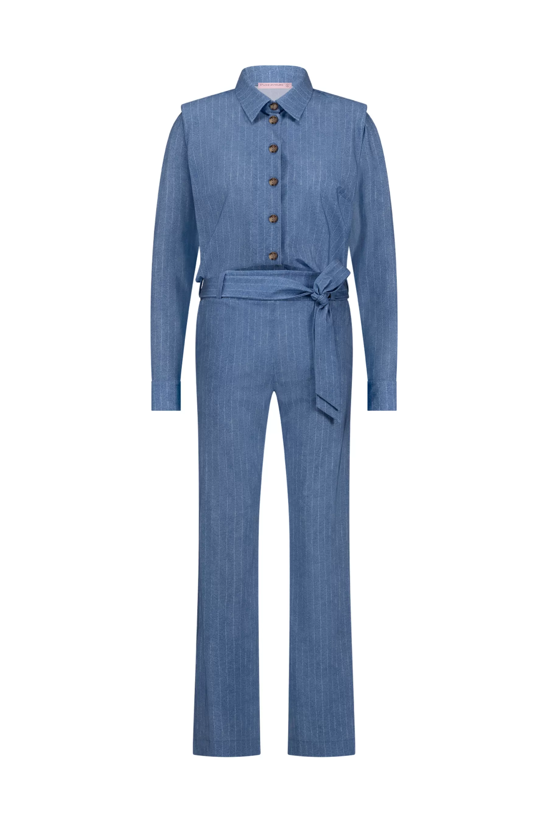 Studio Anneloes Jumpsuits<Darcey pinstripe jumpsuit - denim blue