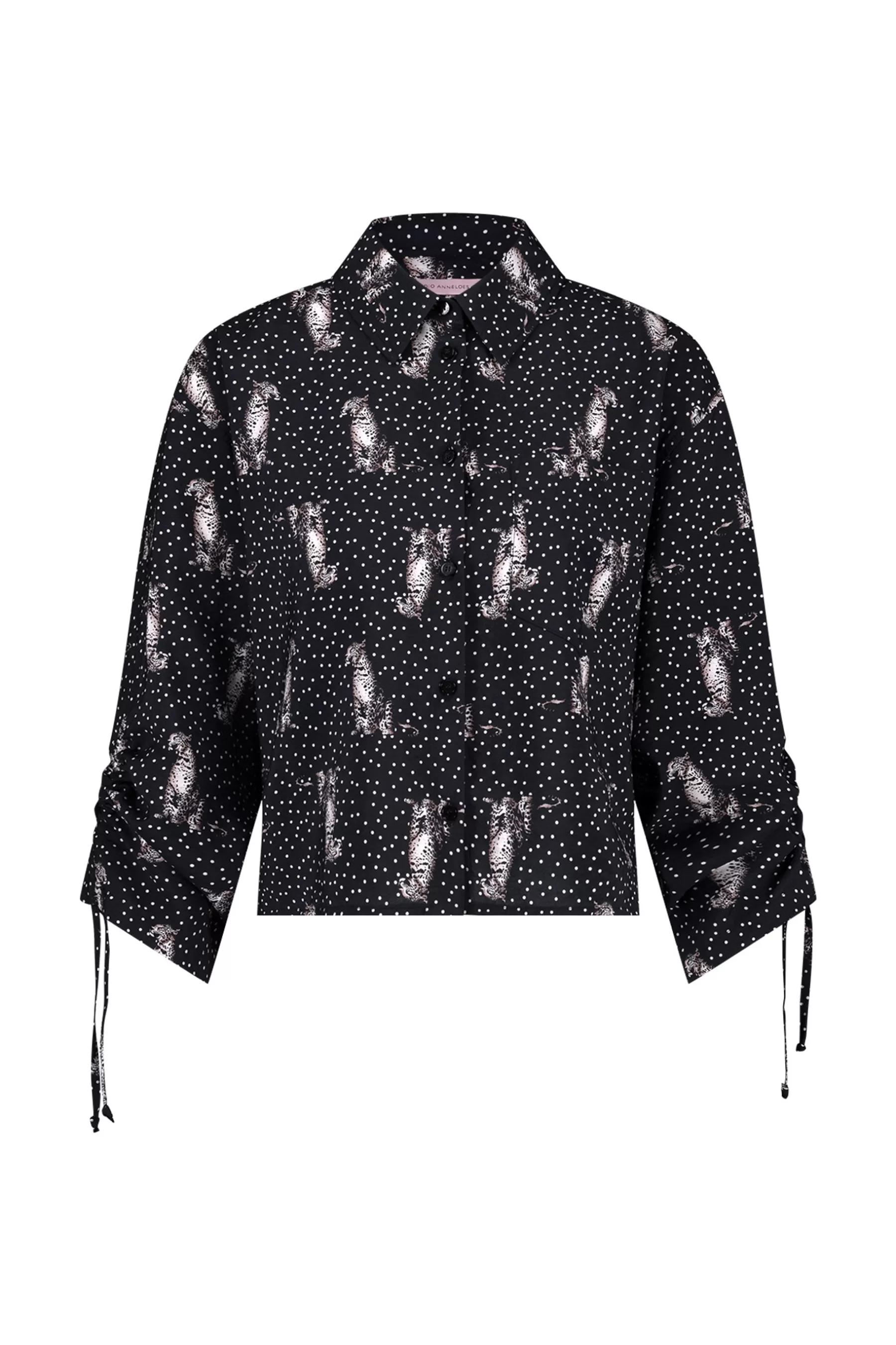 Studio Anneloes Blouses<Dionne dot panther blouse - black/off white