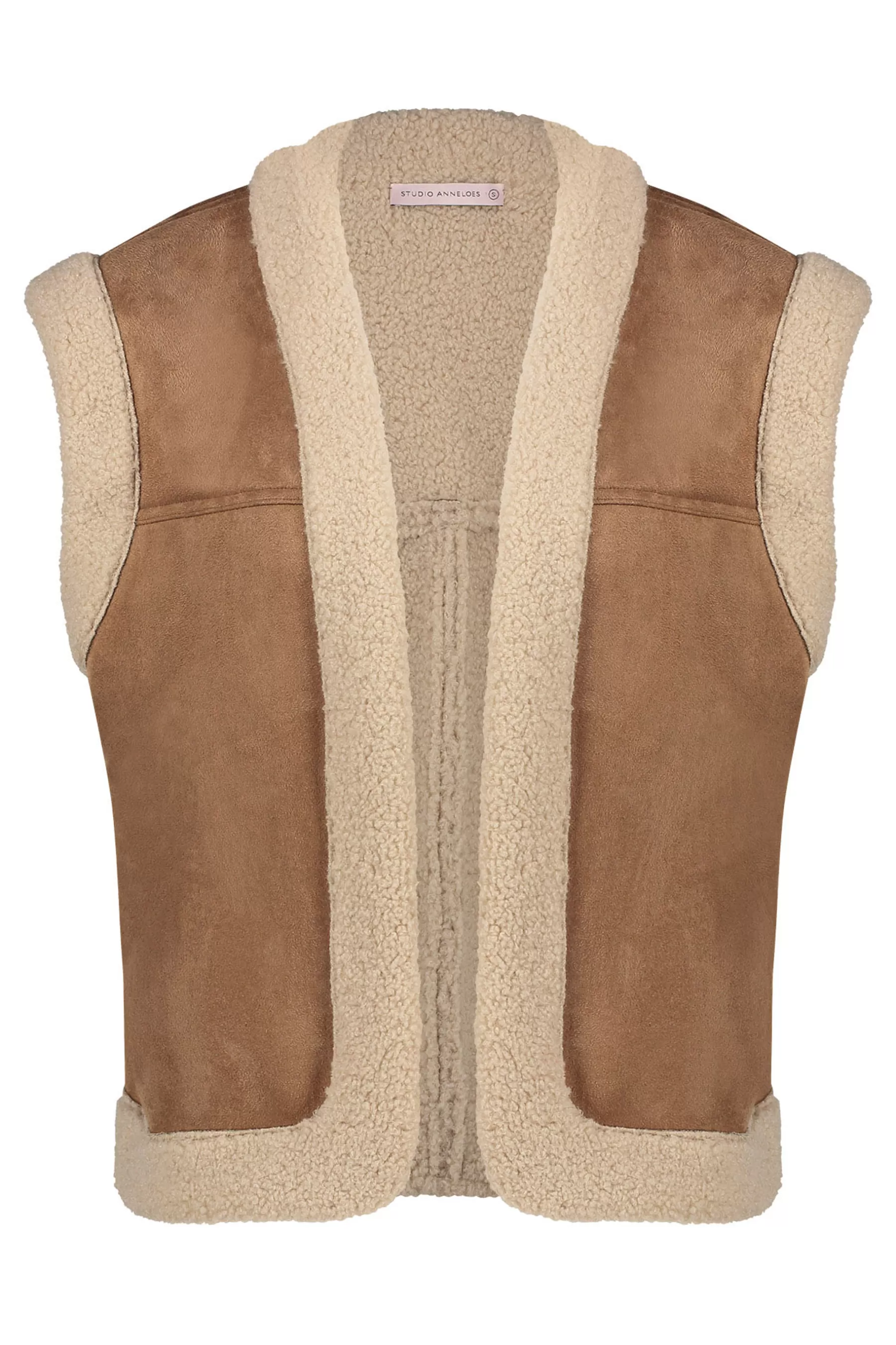 Studio Anneloes Blazers & Jasjes<Donna lammy waistcoat - bronze