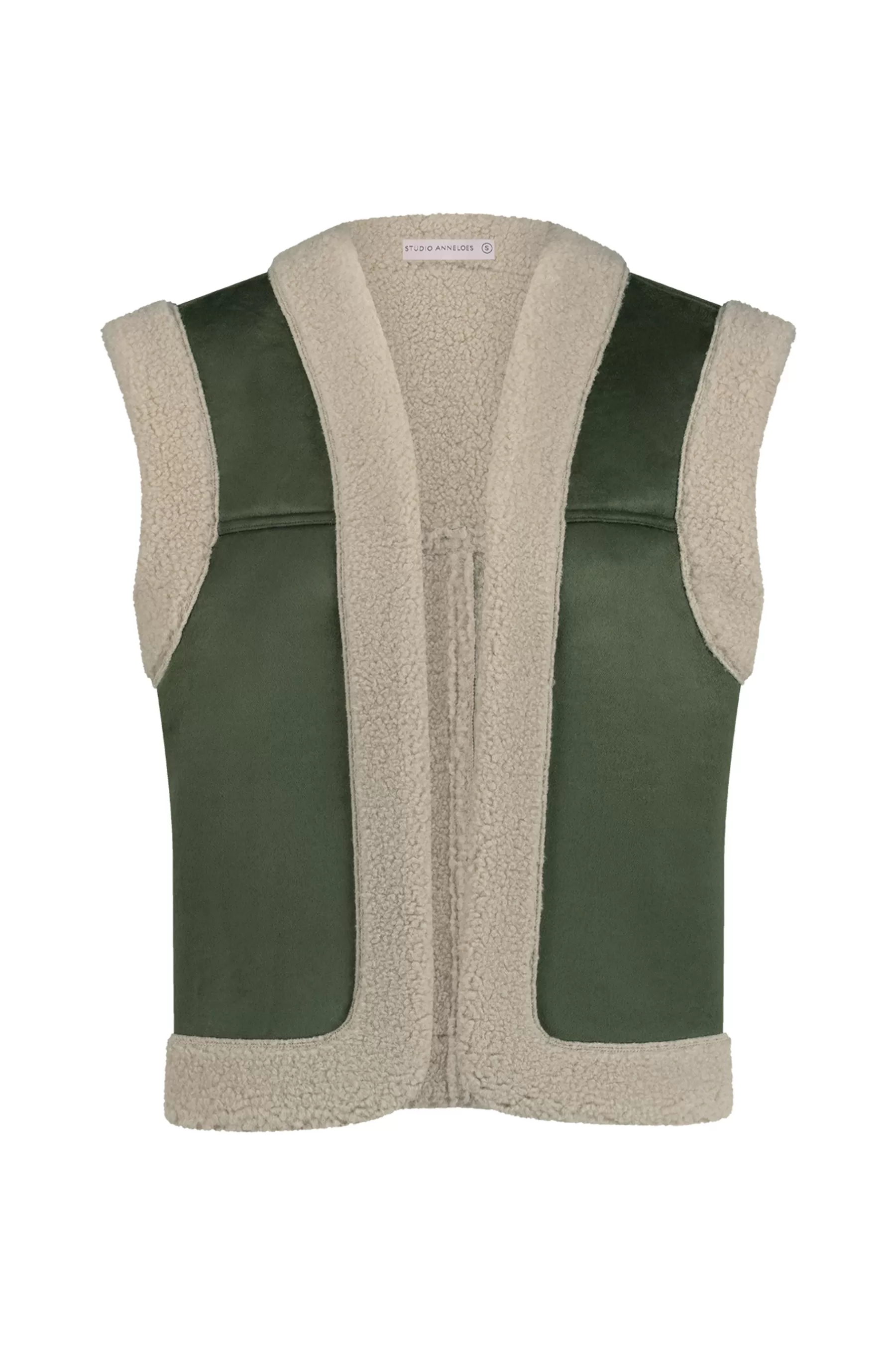 Studio Anneloes Blazers & Jasjes<Donna lammy waistcoat - new army