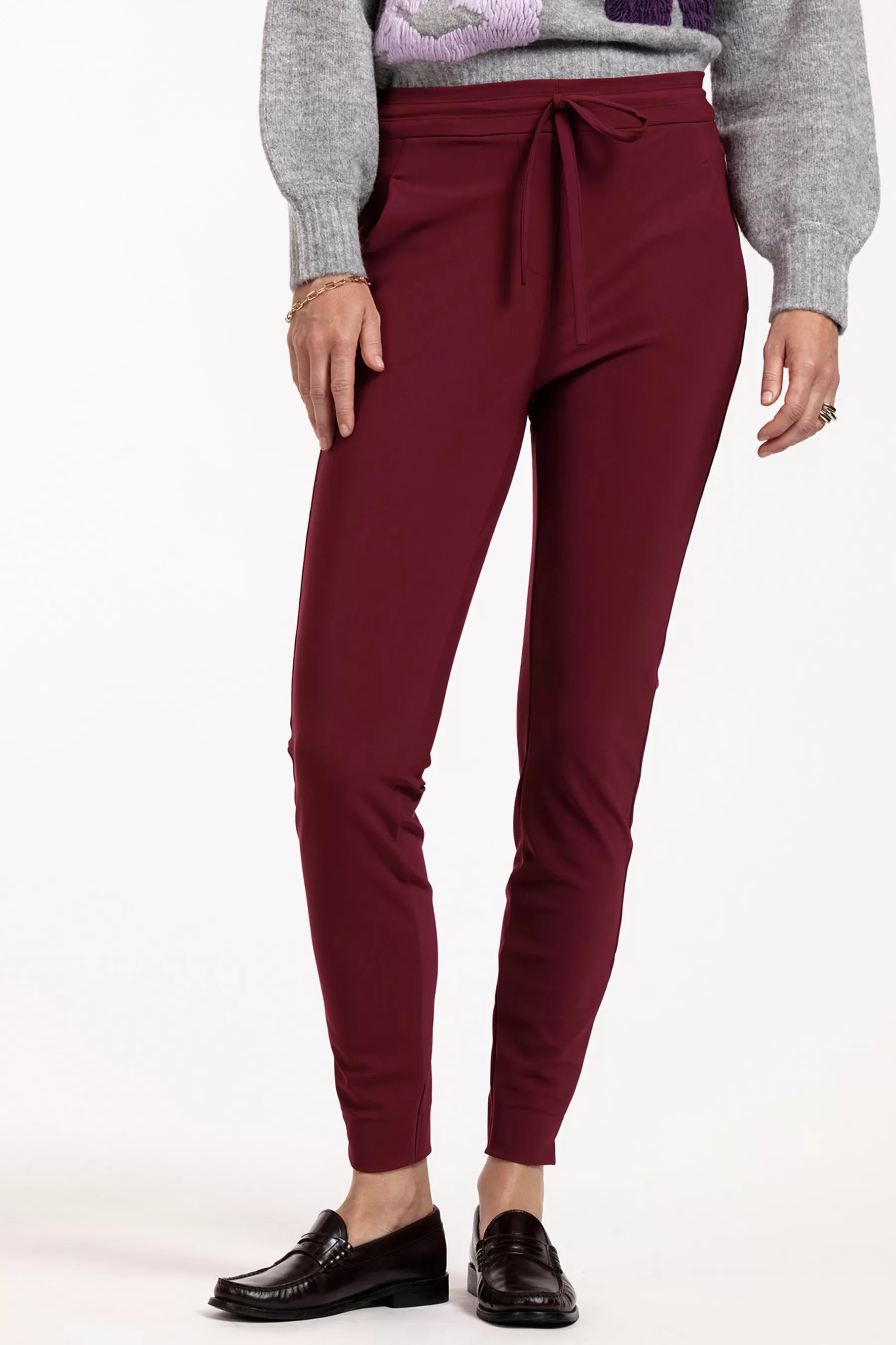 Studio Anneloes Broeken<Downstairs bonded trousers - merlot