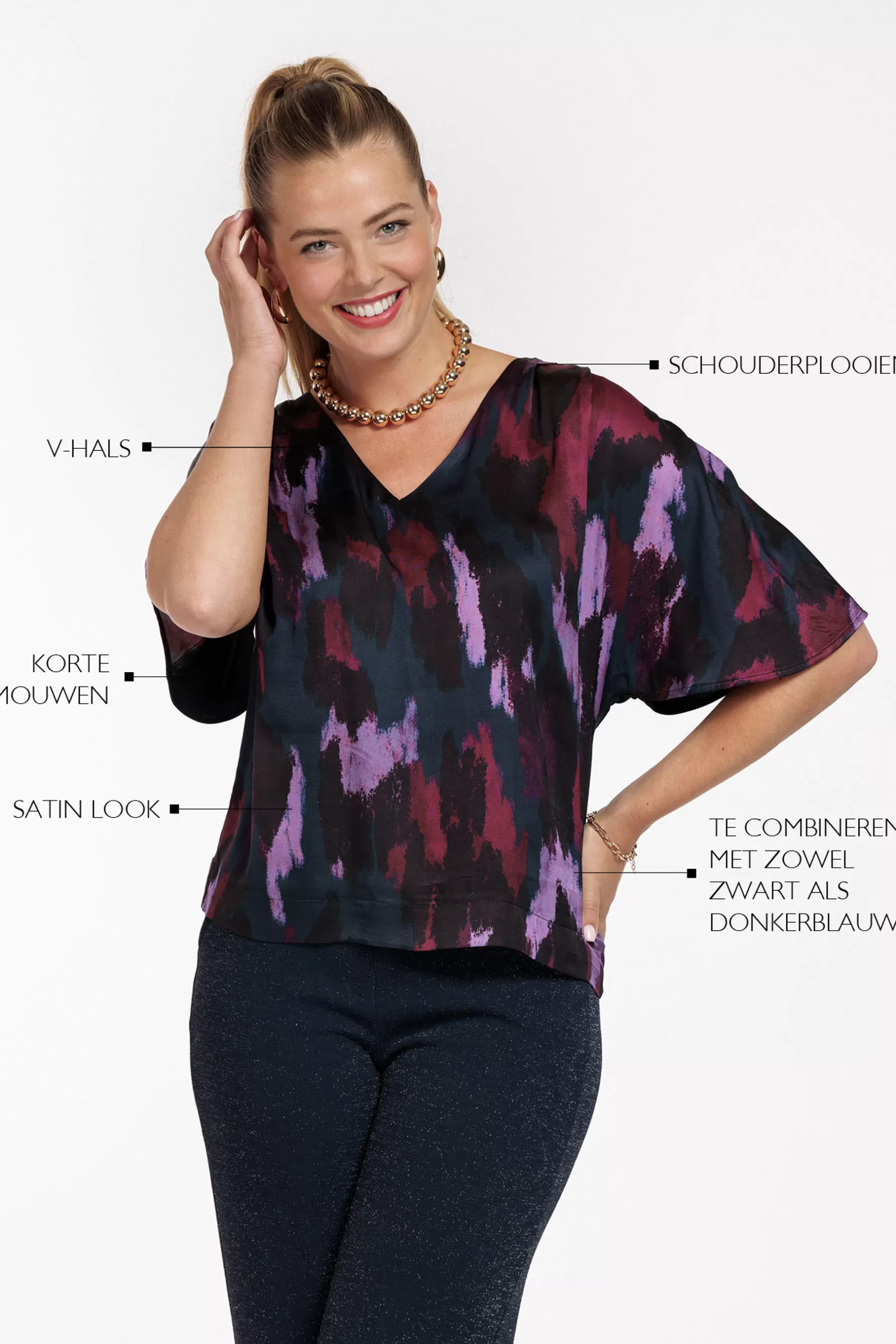 Studio Anneloes Shirts & Tops<Famous satin leopard top - multi color
