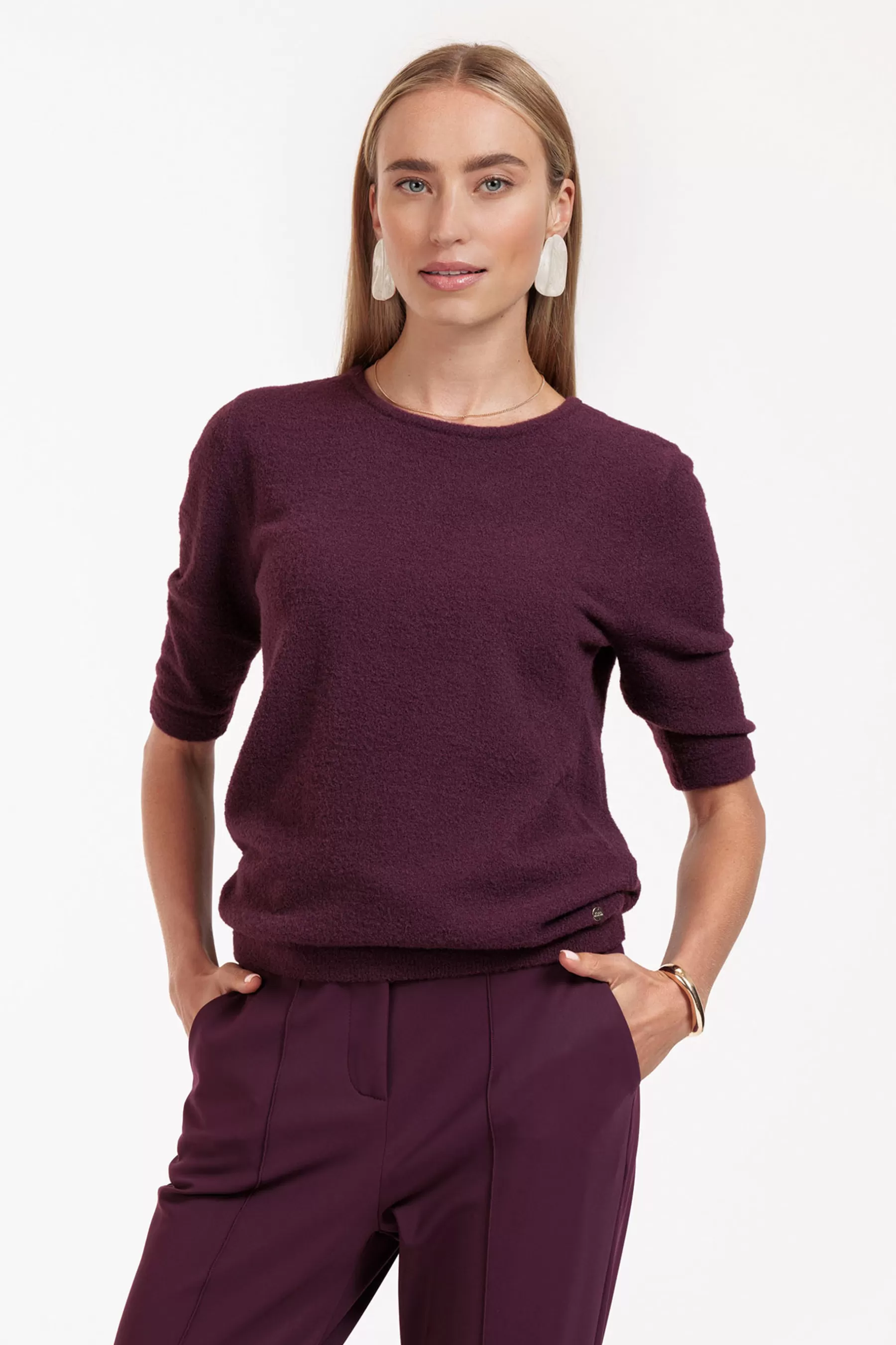 Studio Anneloes Truien & Vesten | Shirts & Tops<Felica soft pullover - blackberry