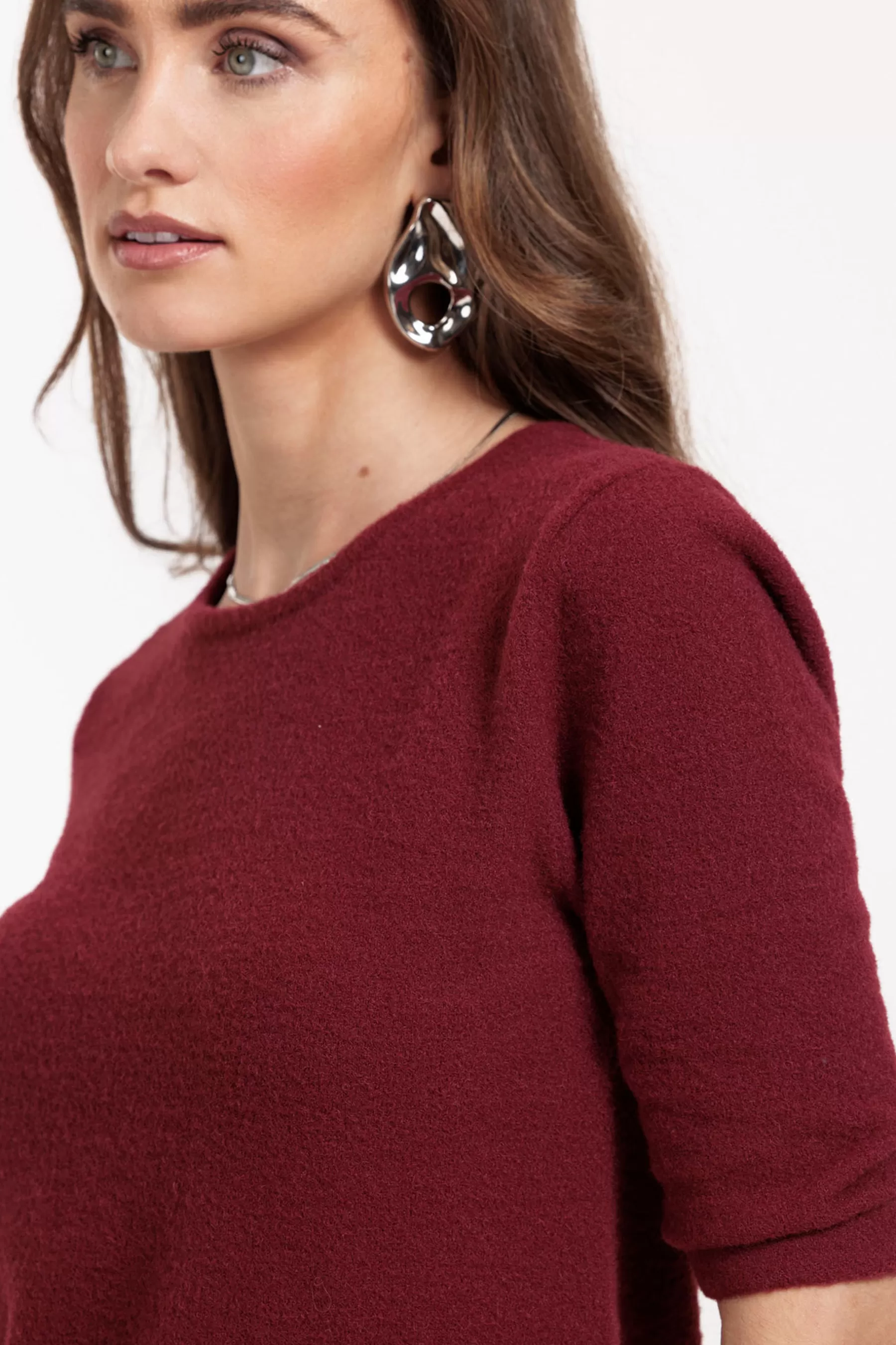 Studio Anneloes Truien & Vesten | Shirts & Tops<Felica soft pullover - merlot