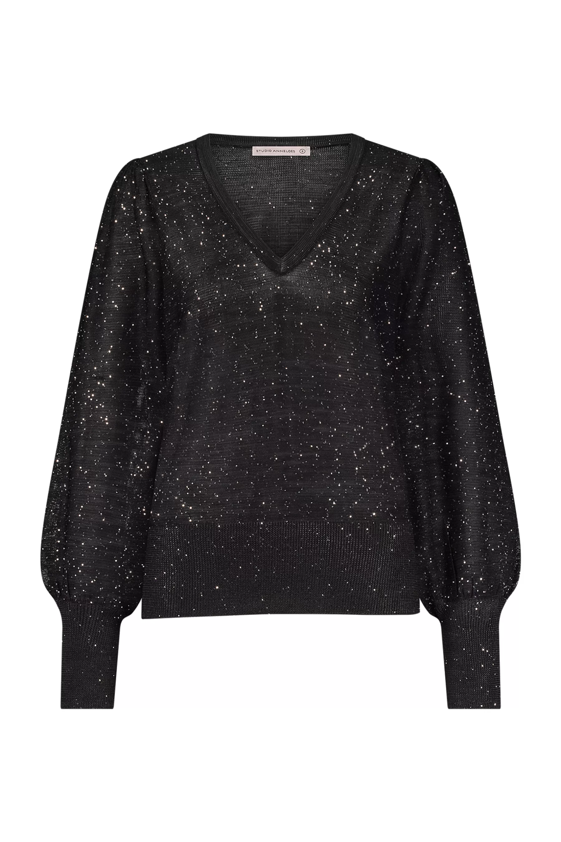 Studio Anneloes Truien & Vesten | Shirts & Tops<Fennie vneck pullover - black