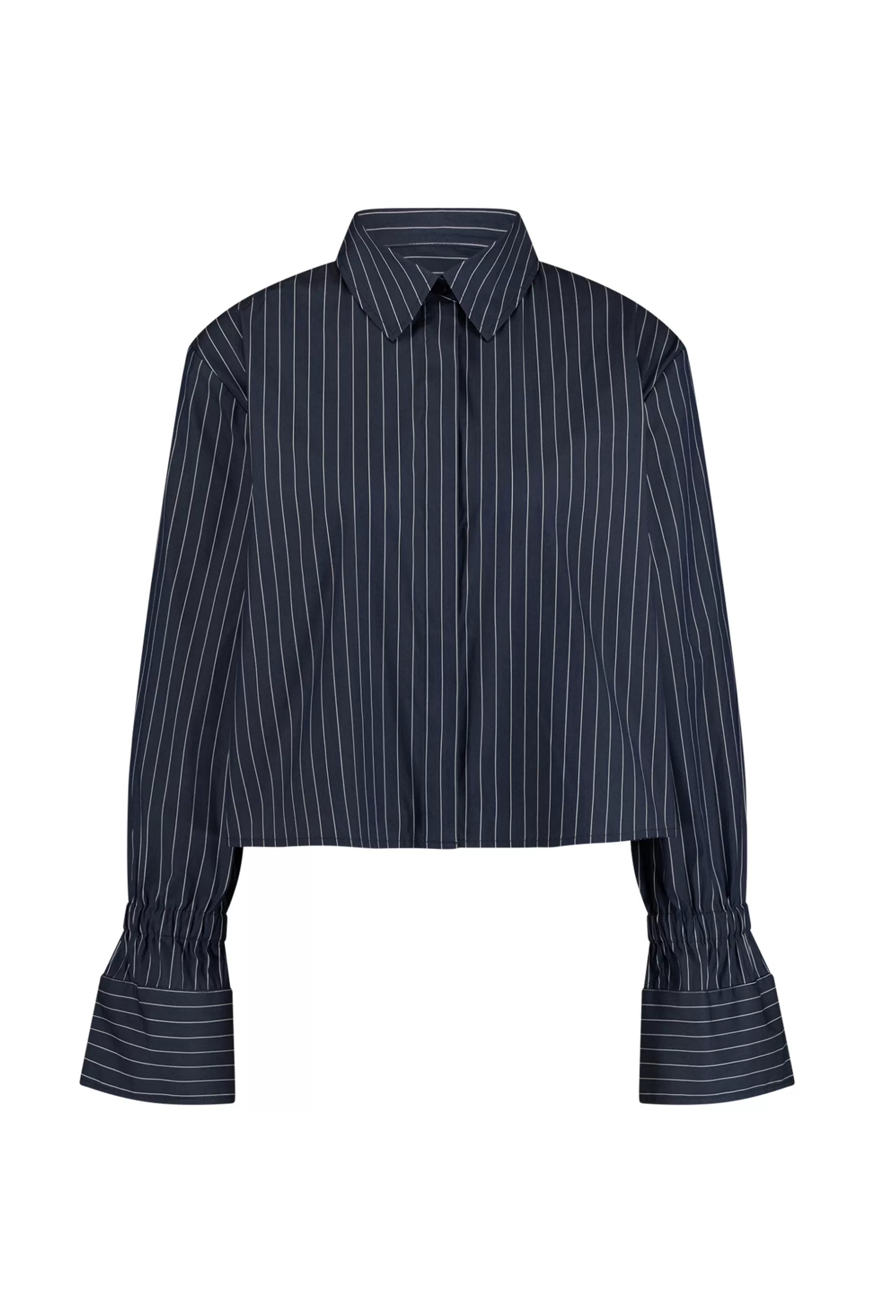 Studio Anneloes Blouses<Fildeli poplin stripe blouse - dark blue/off white