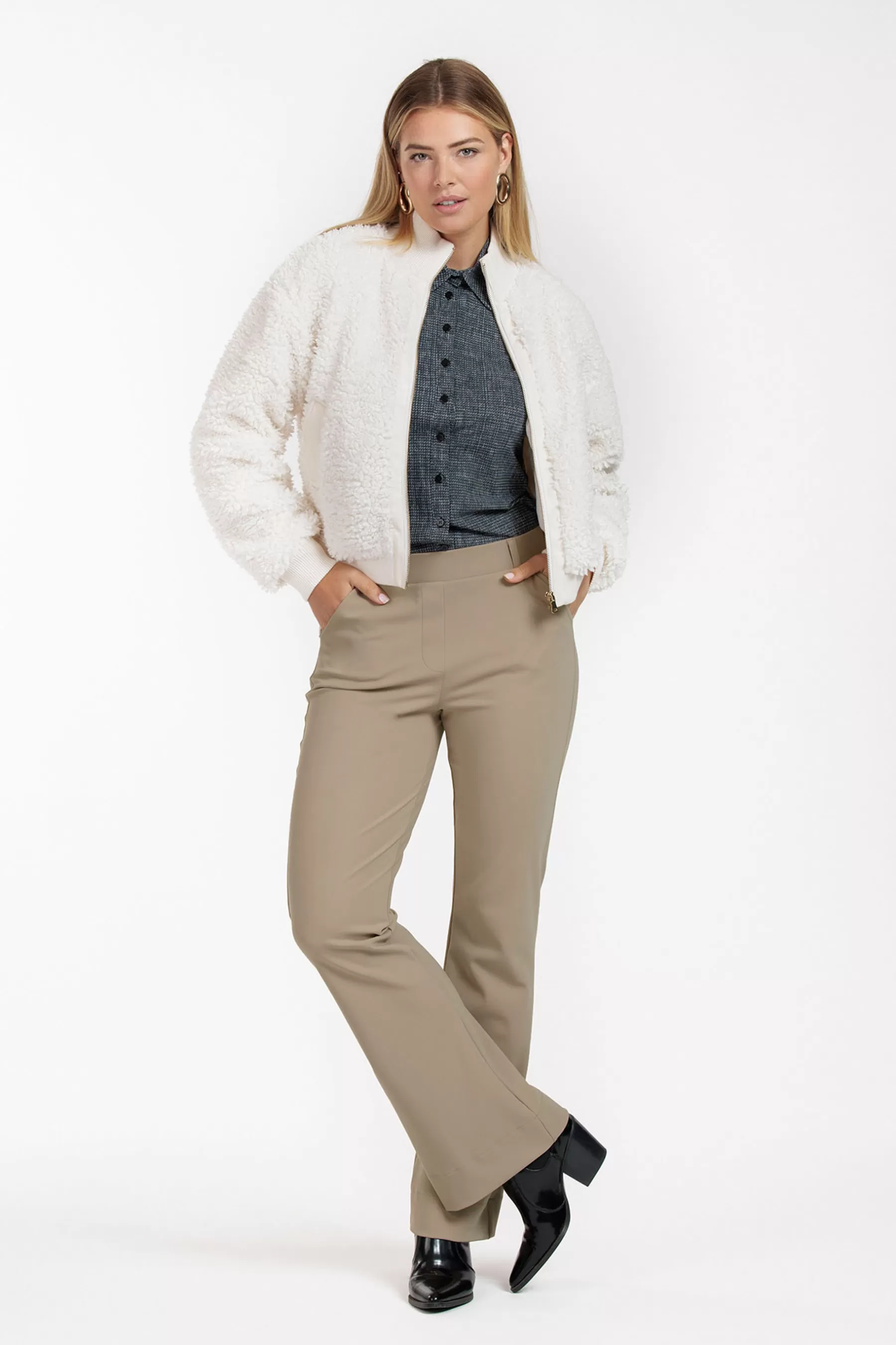 Studio Anneloes Broeken<Flair bonded trousers - latte