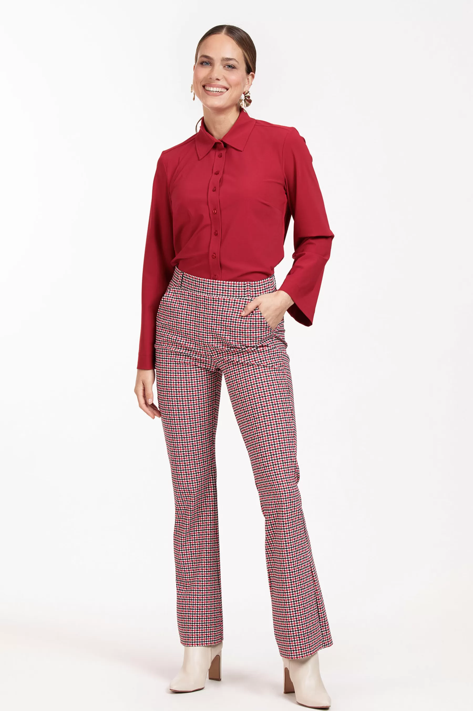 Studio Anneloes Broeken<Flair check trousers - multi color