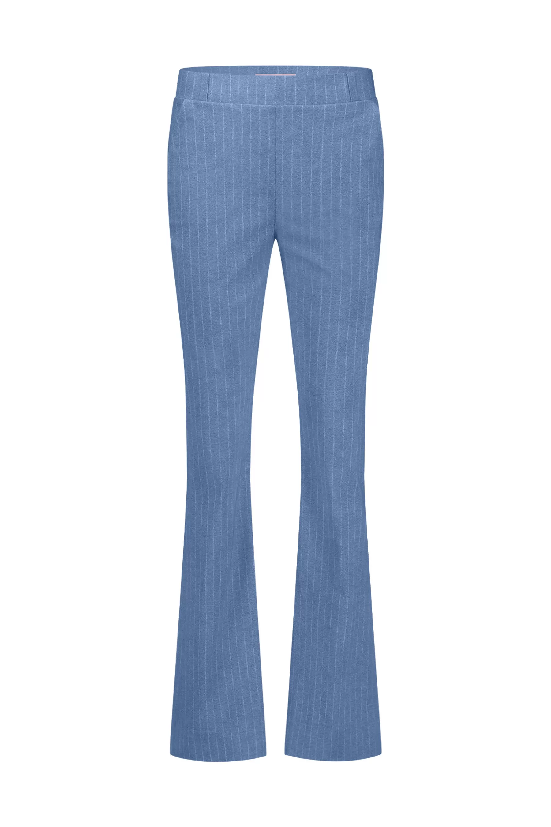 Studio Anneloes Broeken | Broeken - Extra Lang<Flair LONG pinstripe trousers - denim blue