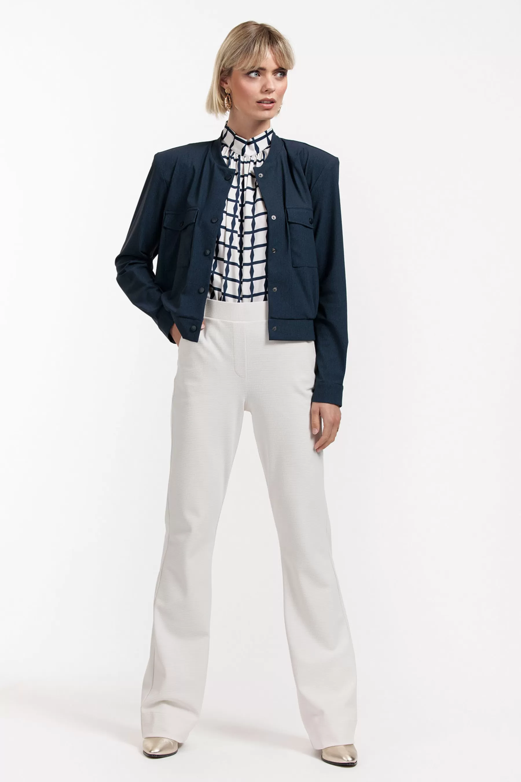 Studio Anneloes Broeken | Broeken - Extra Lang<Flair LONG structure bnd trousers - kit