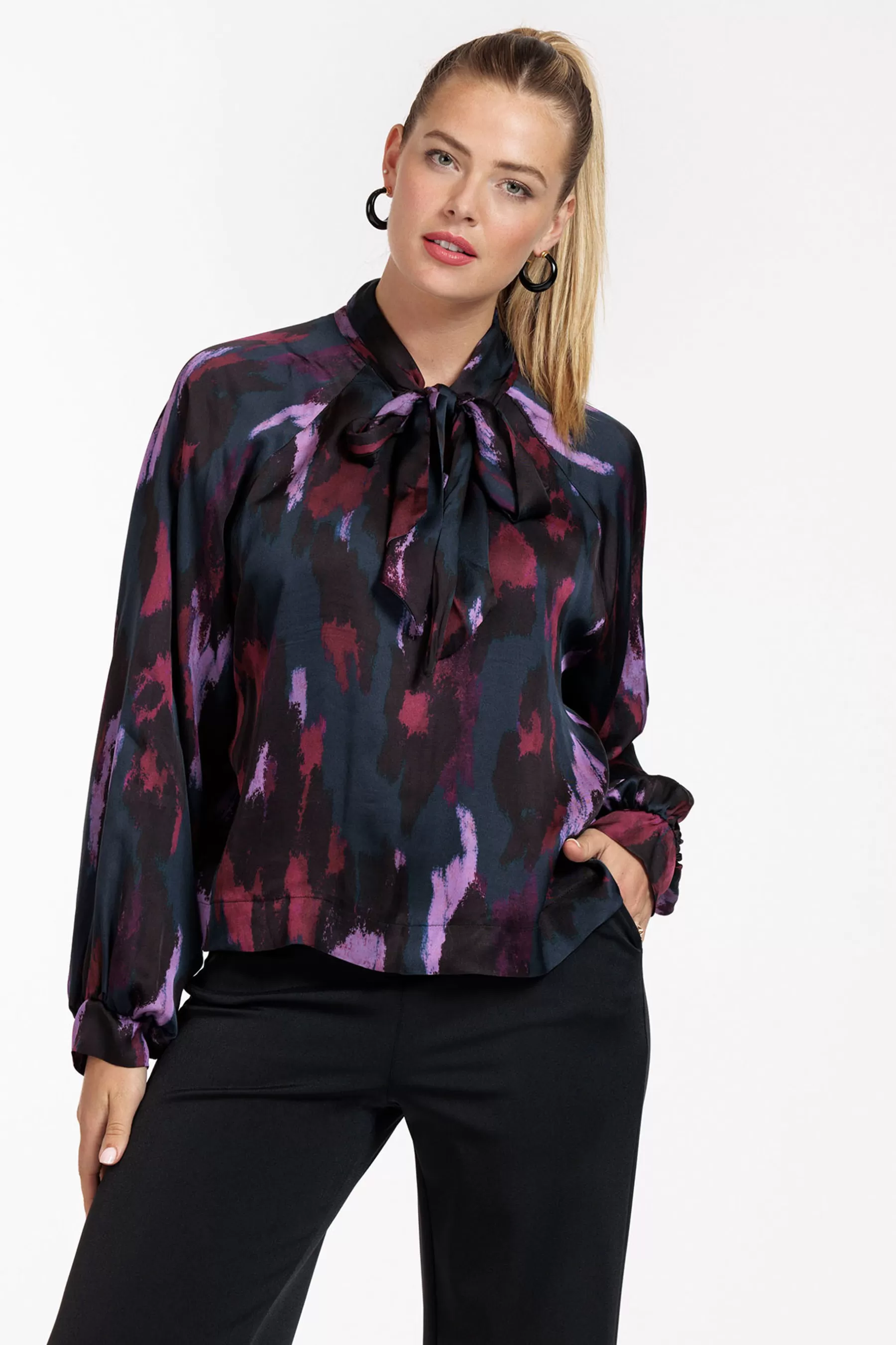 Studio Anneloes Blouses<Frances satin leopard blouse - multi color