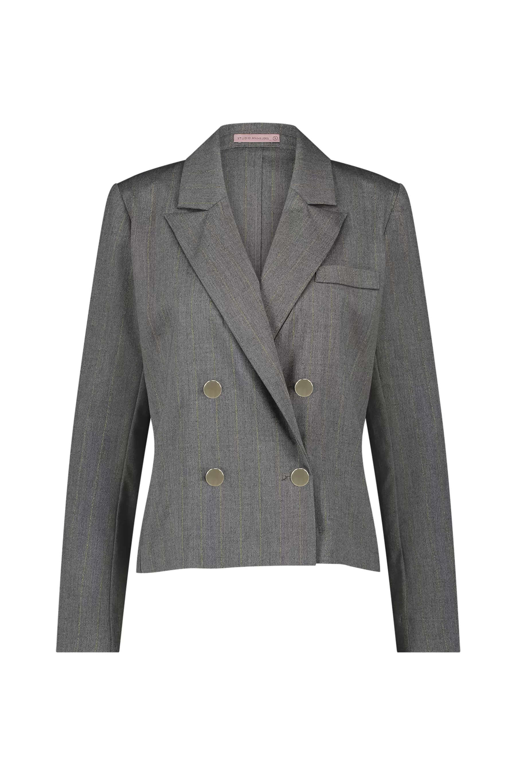 Studio Anneloes Blazers & Jasjes<Franky gold stripe blazer - grey melange/gold