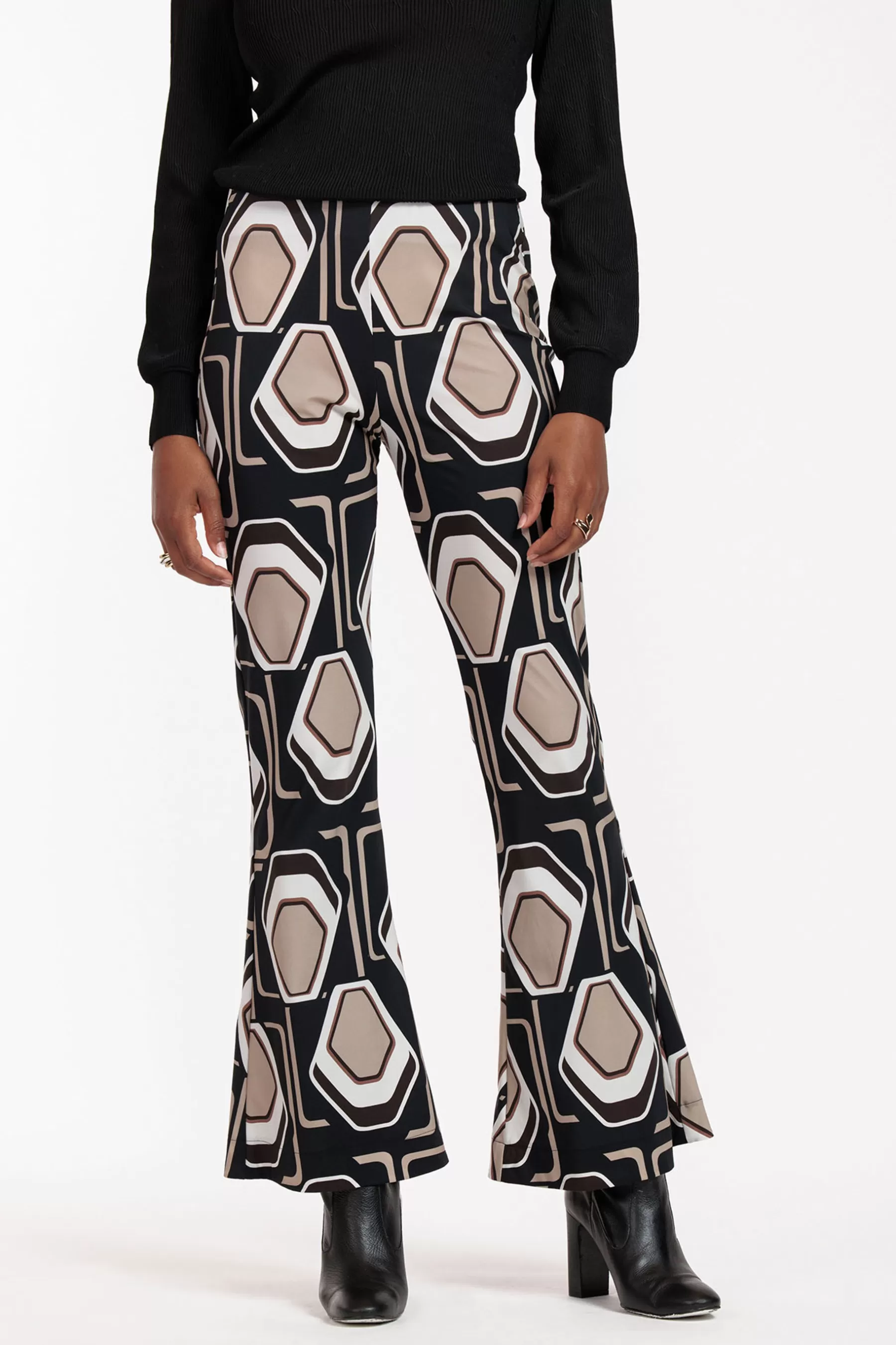 Studio Anneloes Broeken<Ginger graphic flair trousers - multi color