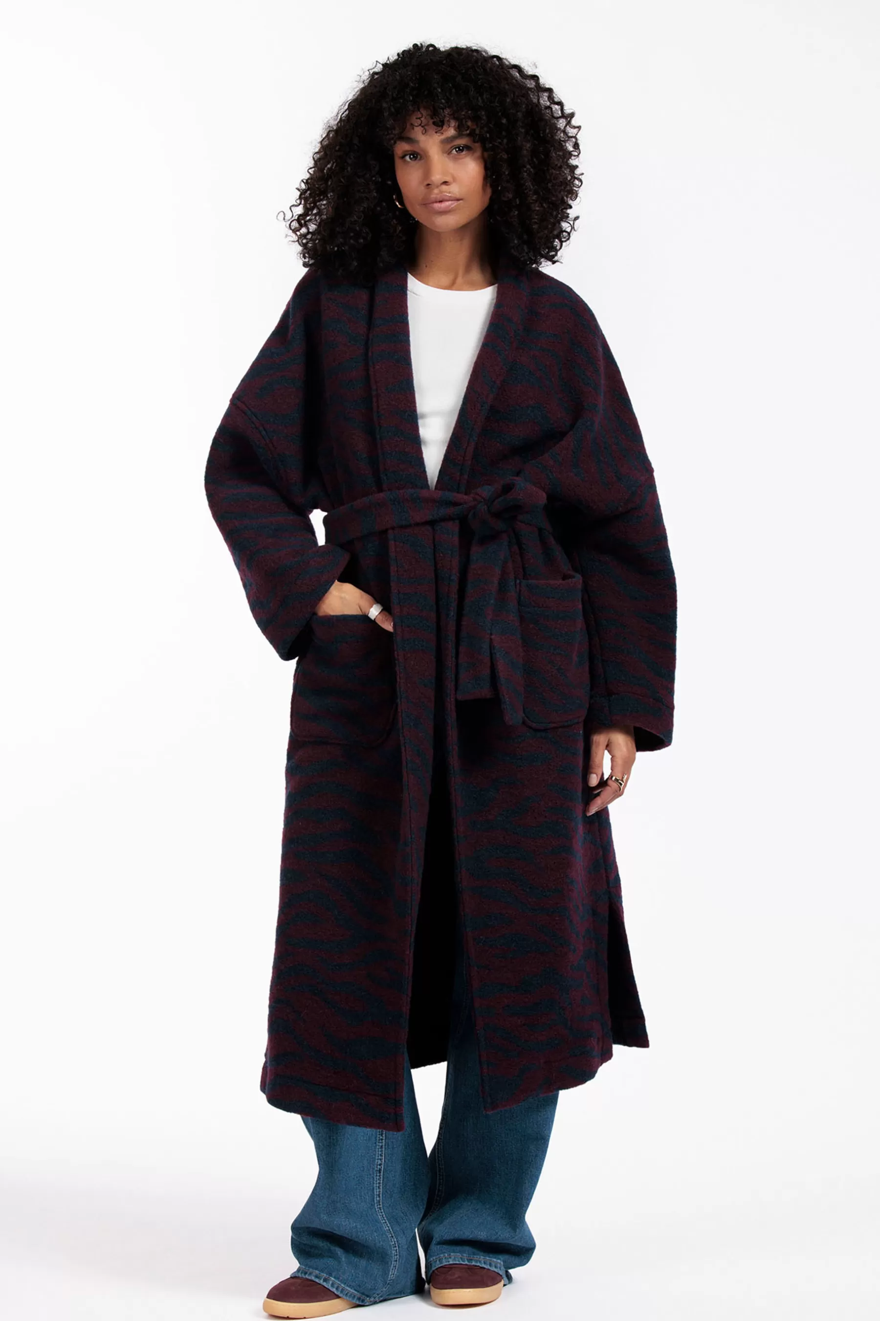 Studio Anneloes Blazers & Jasjes | Jassen<Isana zebra coat - dark blue/blackberry