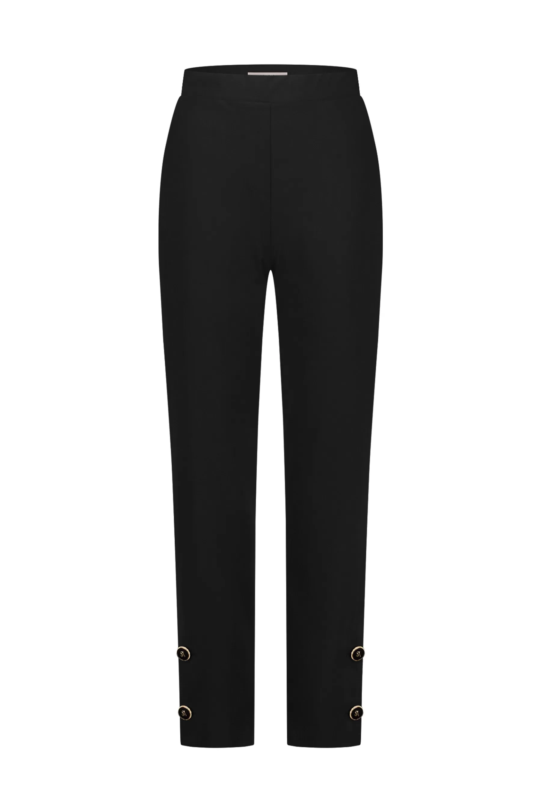 Studio Anneloes Broeken<Ivory button trousers - black