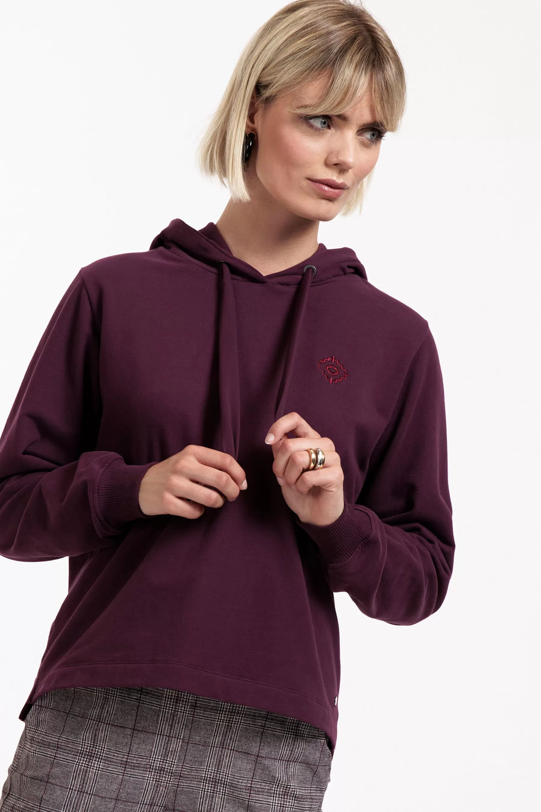 Studio Anneloes Truien & Vesten<Jip hoody sweater - blackberry