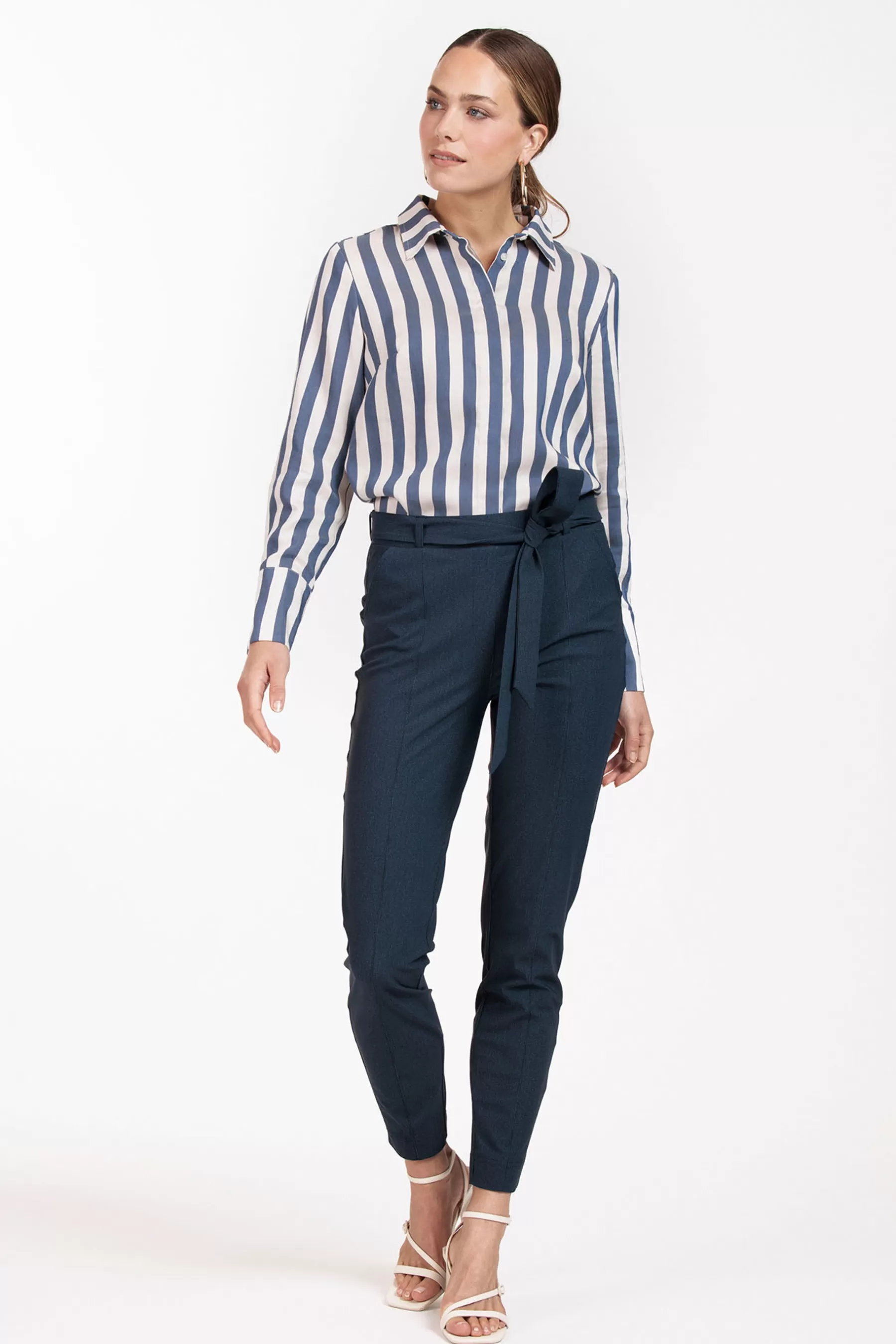 Studio Anneloes Broeken<Kate mini check trousers - dark blue/black