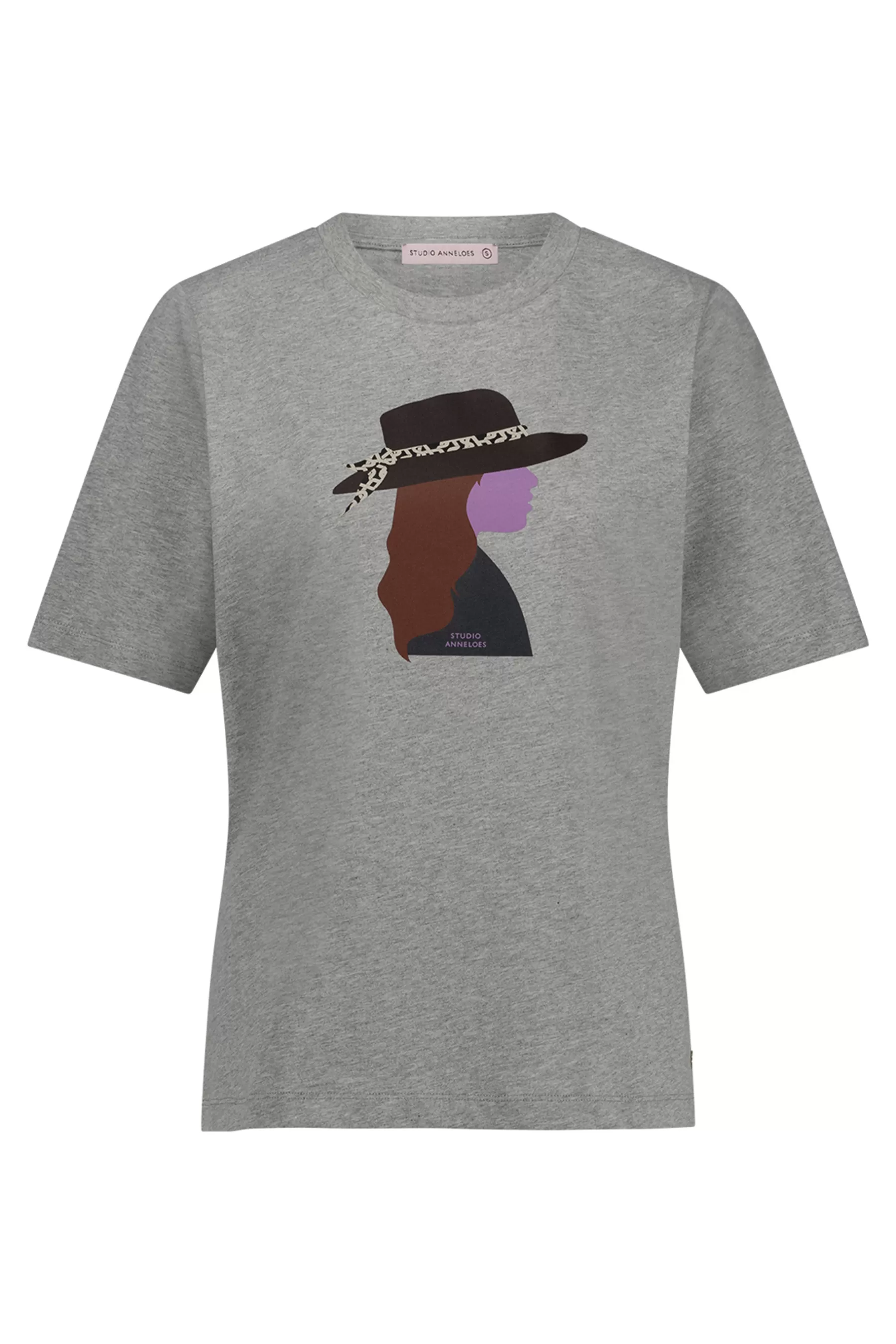 Studio Anneloes Shirts & Tops<Klaasje cowgirl tshirt - grey melange