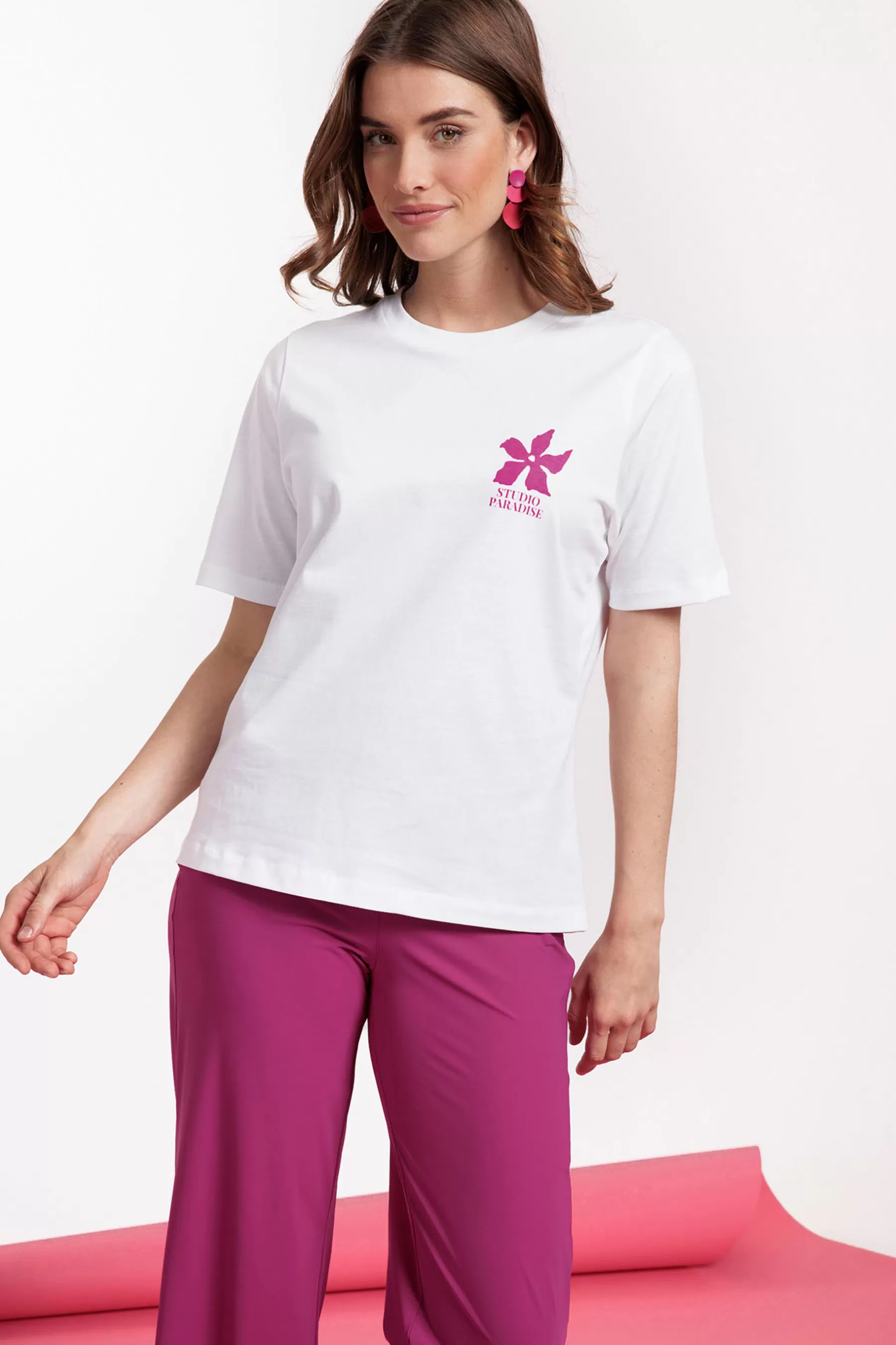 Studio Anneloes Shirts & Tops<Klaasje flower tshirt - white