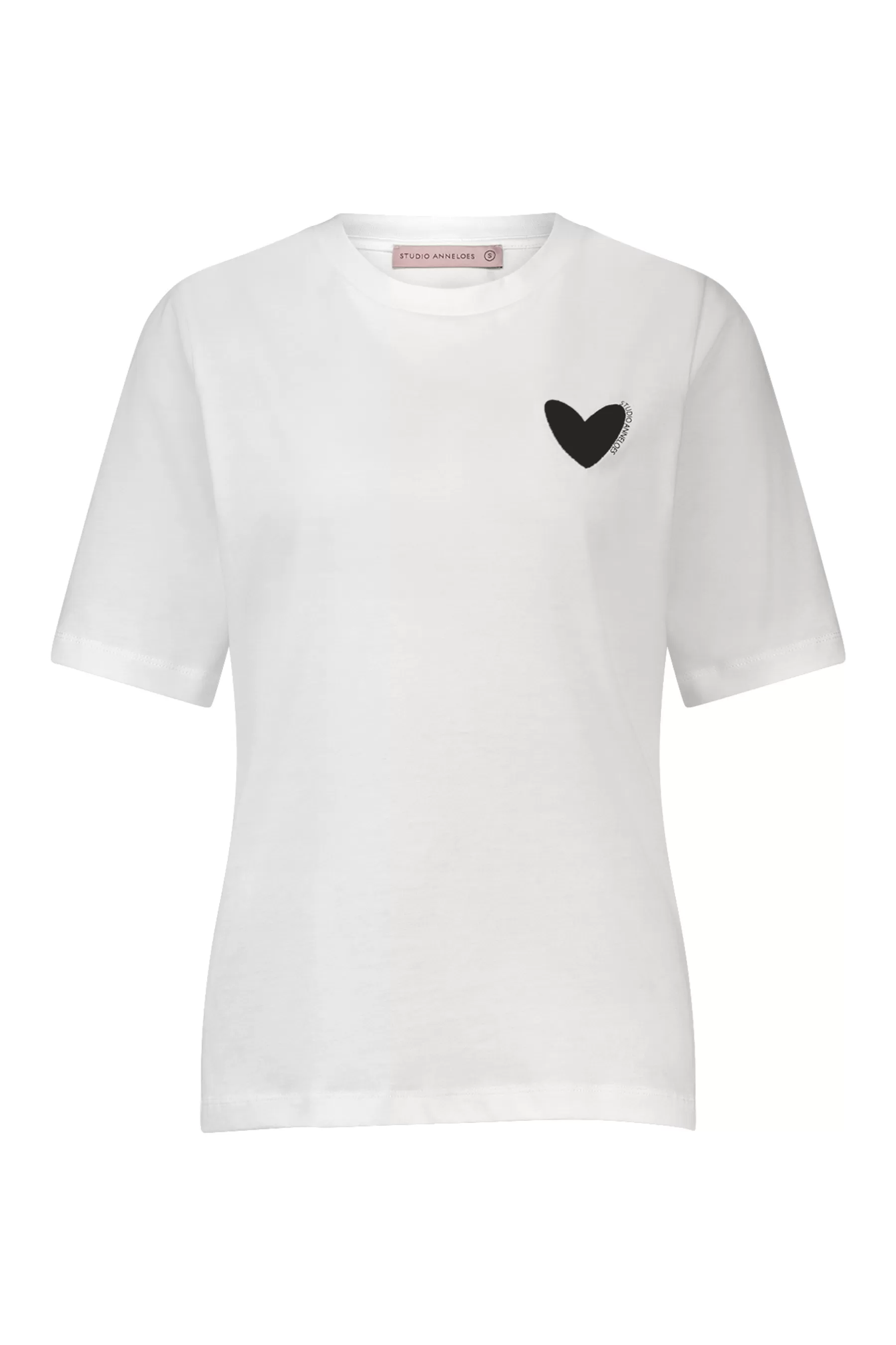 Studio Anneloes Shirts & Tops<Klaasje hearts tshirt - white