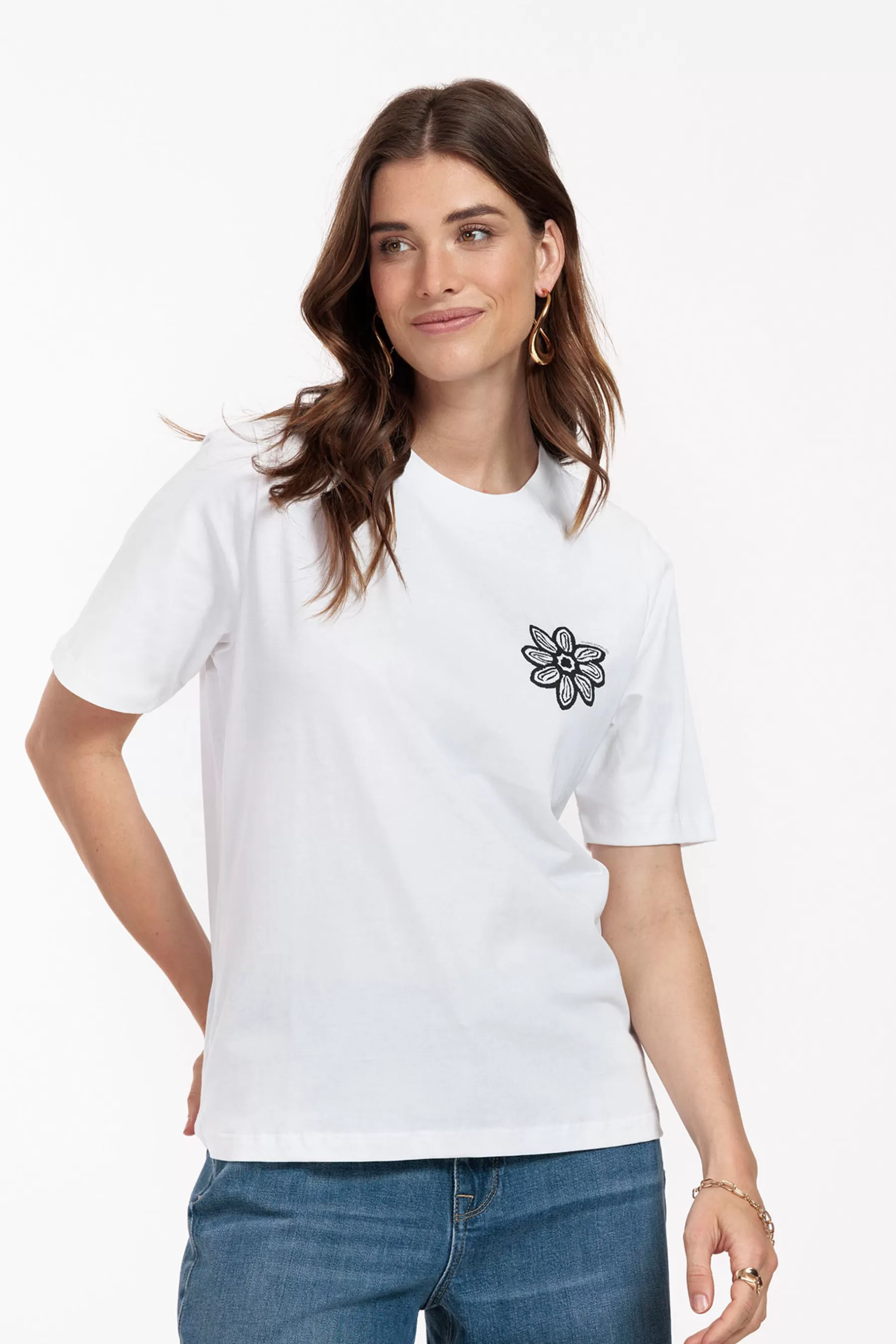 Studio Anneloes Shirts & Tops<Klaasje Valerie tshirt - white