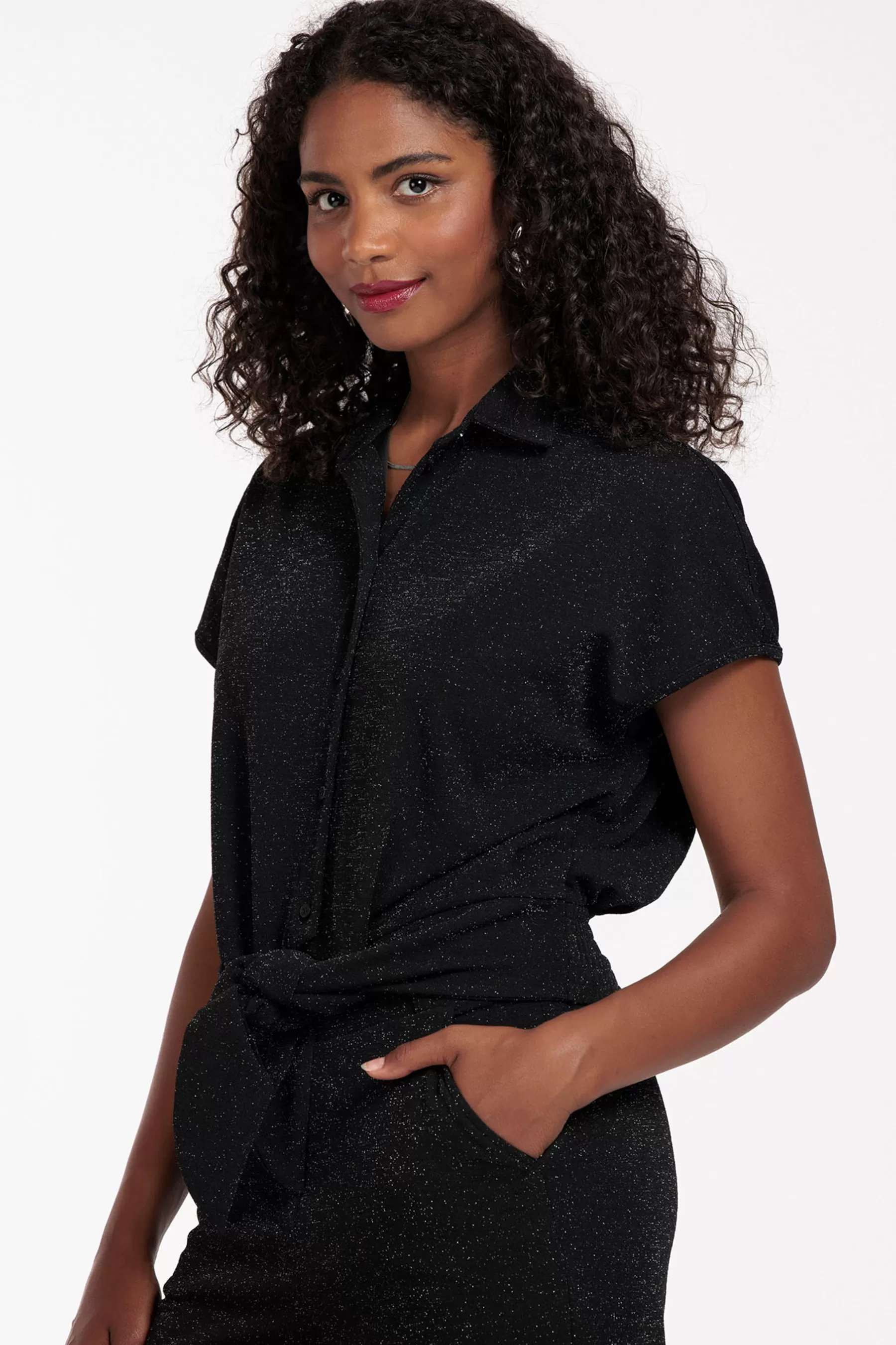 Studio Anneloes Blouses<Lena sparkle blouse - black