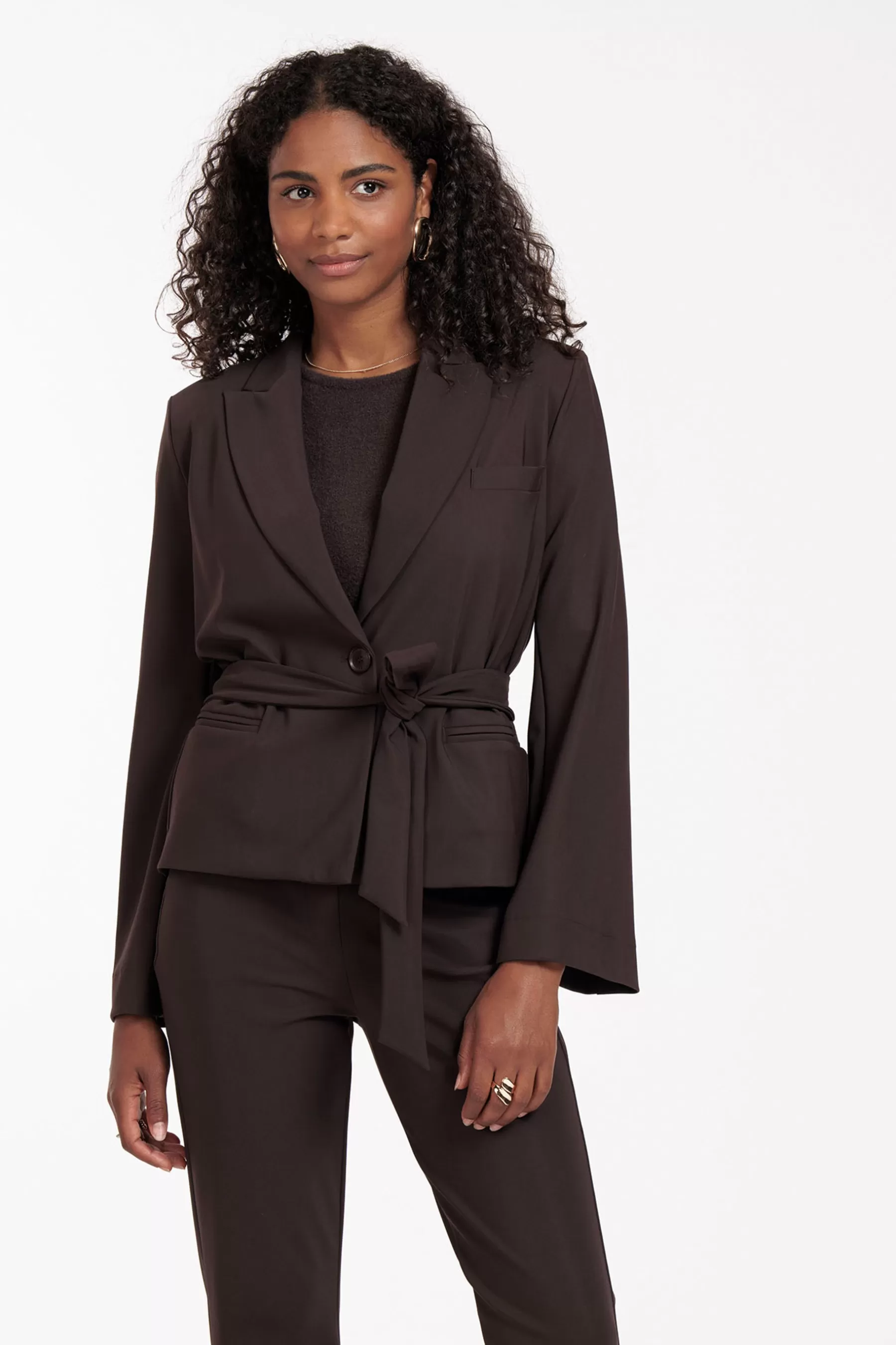 Studio Anneloes Blazers & Jasjes<Lette bonded blazer - espresso