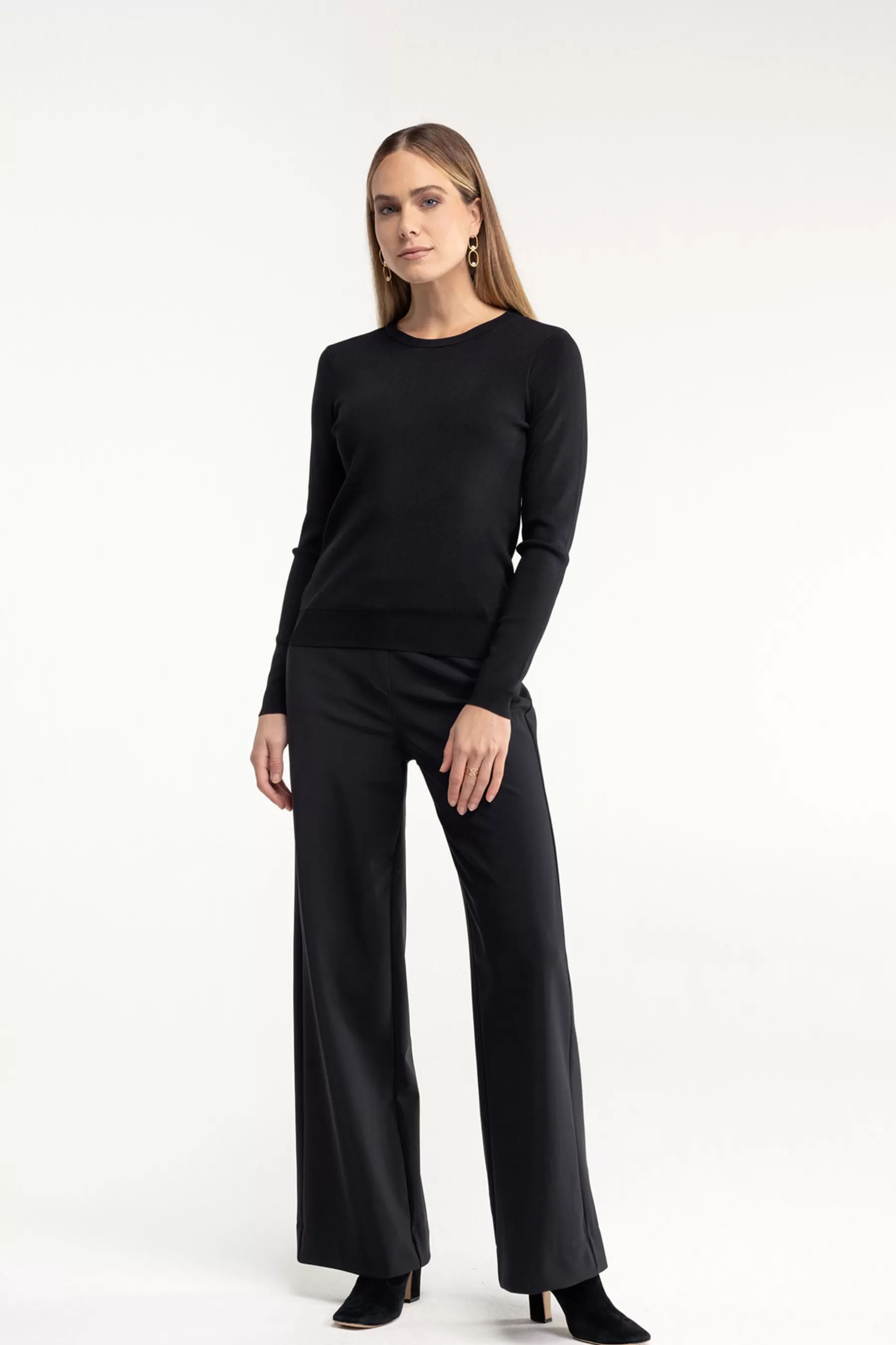 Studio Anneloes Broeken | Essentials<Lexie bonded trousers - black