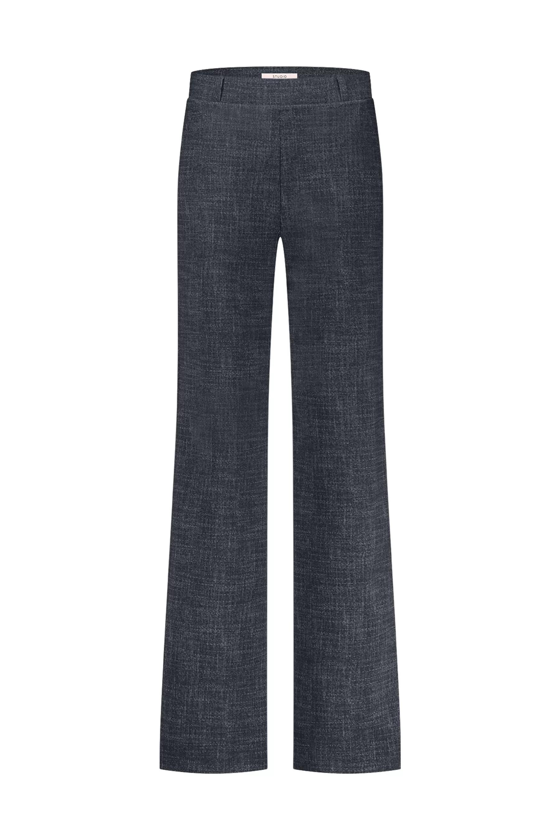 Studio Anneloes Broeken | Broeken - Extra Lang<Lexie LONG bnd dnm tweed trousers - midnight blue