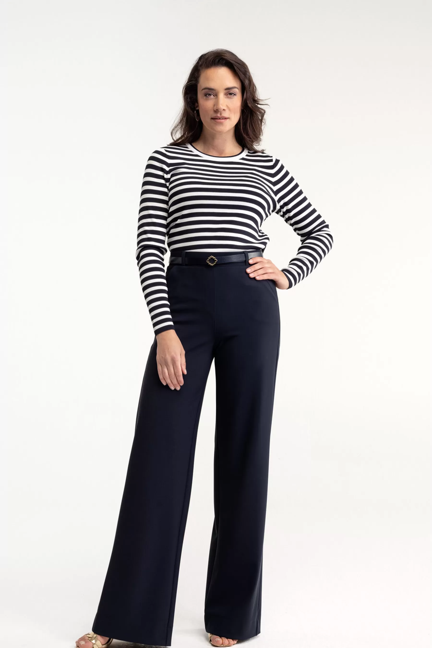 Studio Anneloes Broeken | Broeken - Extra Lang<Lexie LONG bonded trousers - dark blue