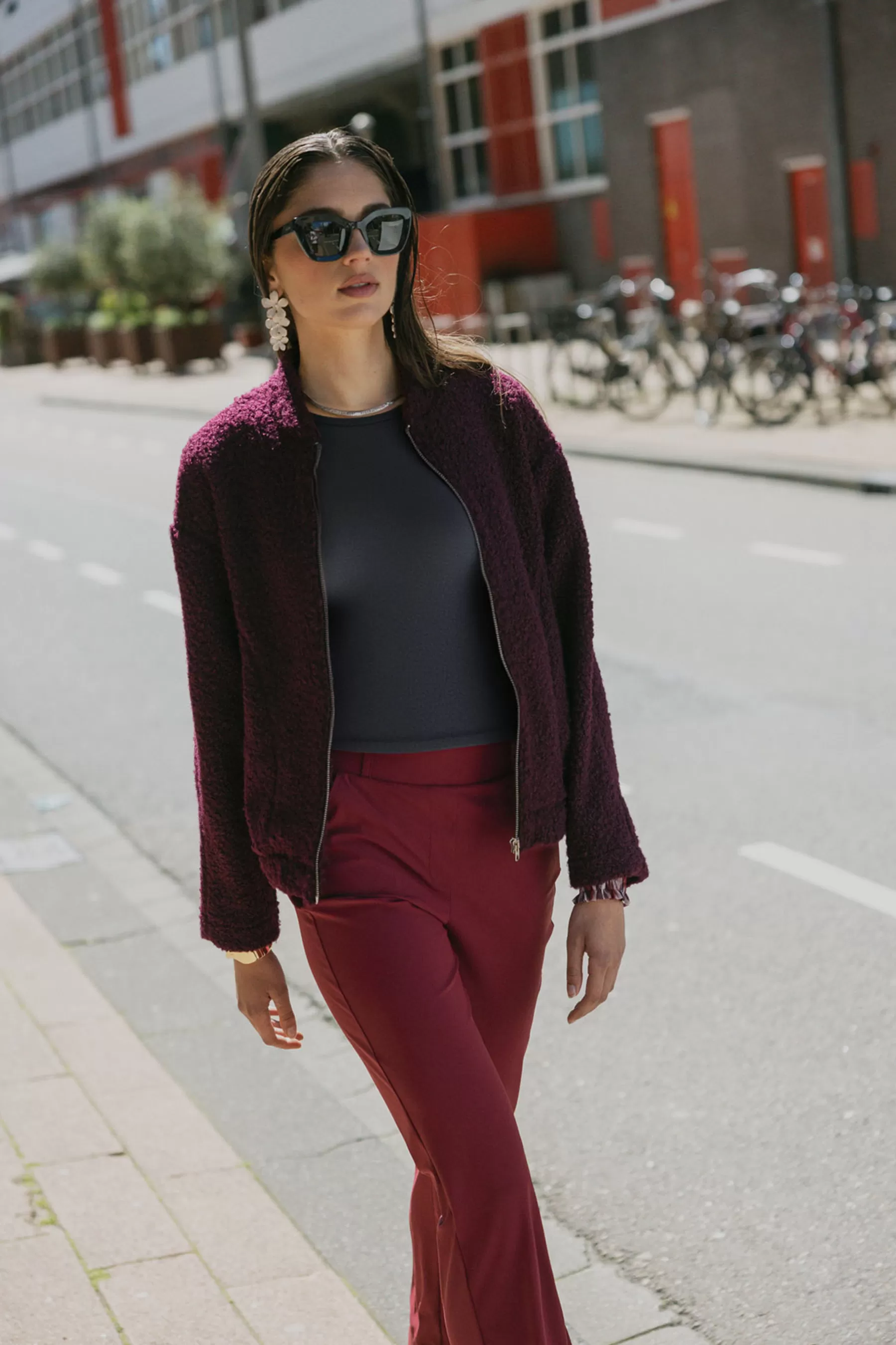 Studio Anneloes Blazers & Jasjes | Jassen<Lies bomber jacket - blackberry