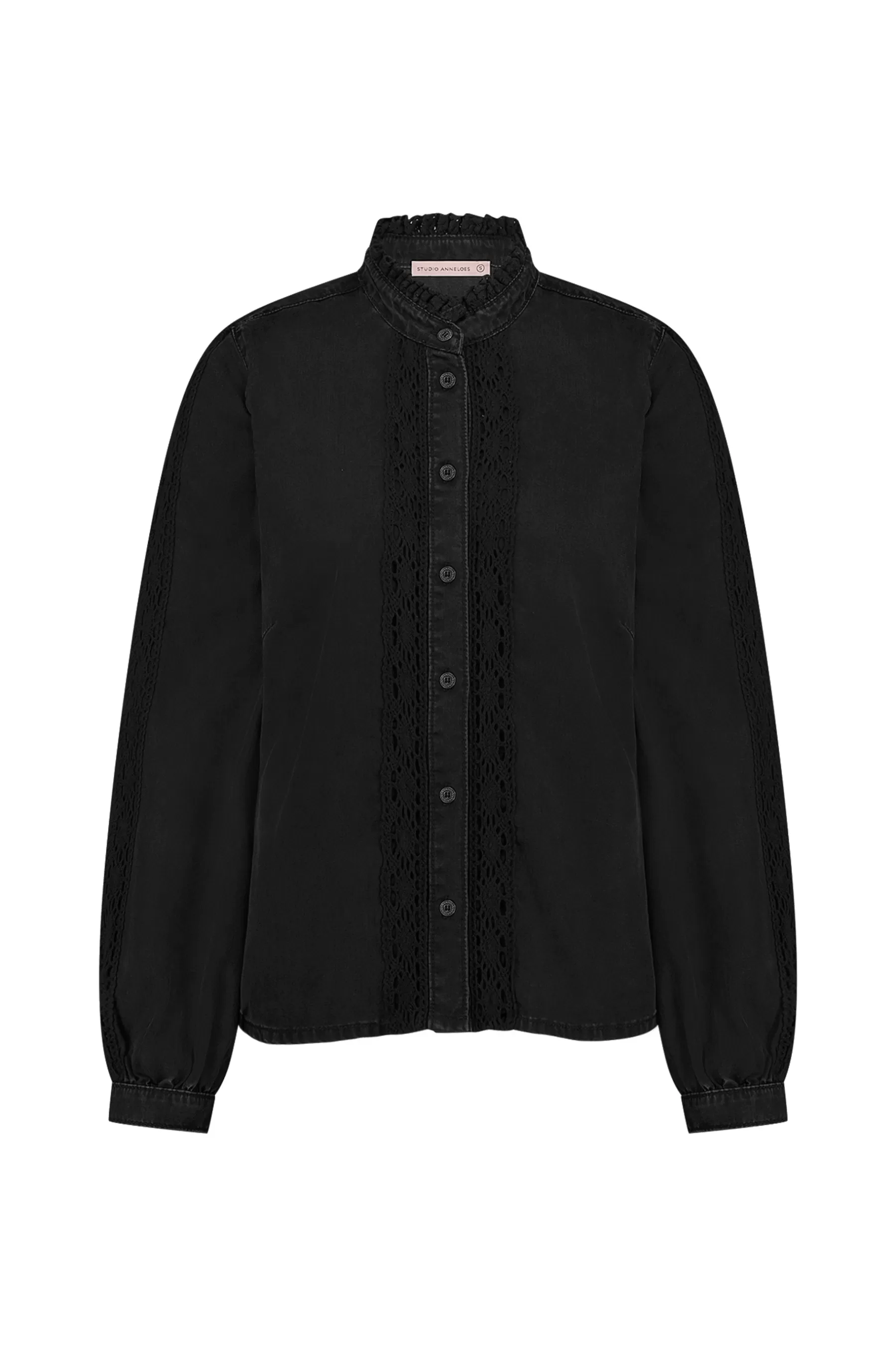 Studio Anneloes Blouses<Lourdes denim blouse - black