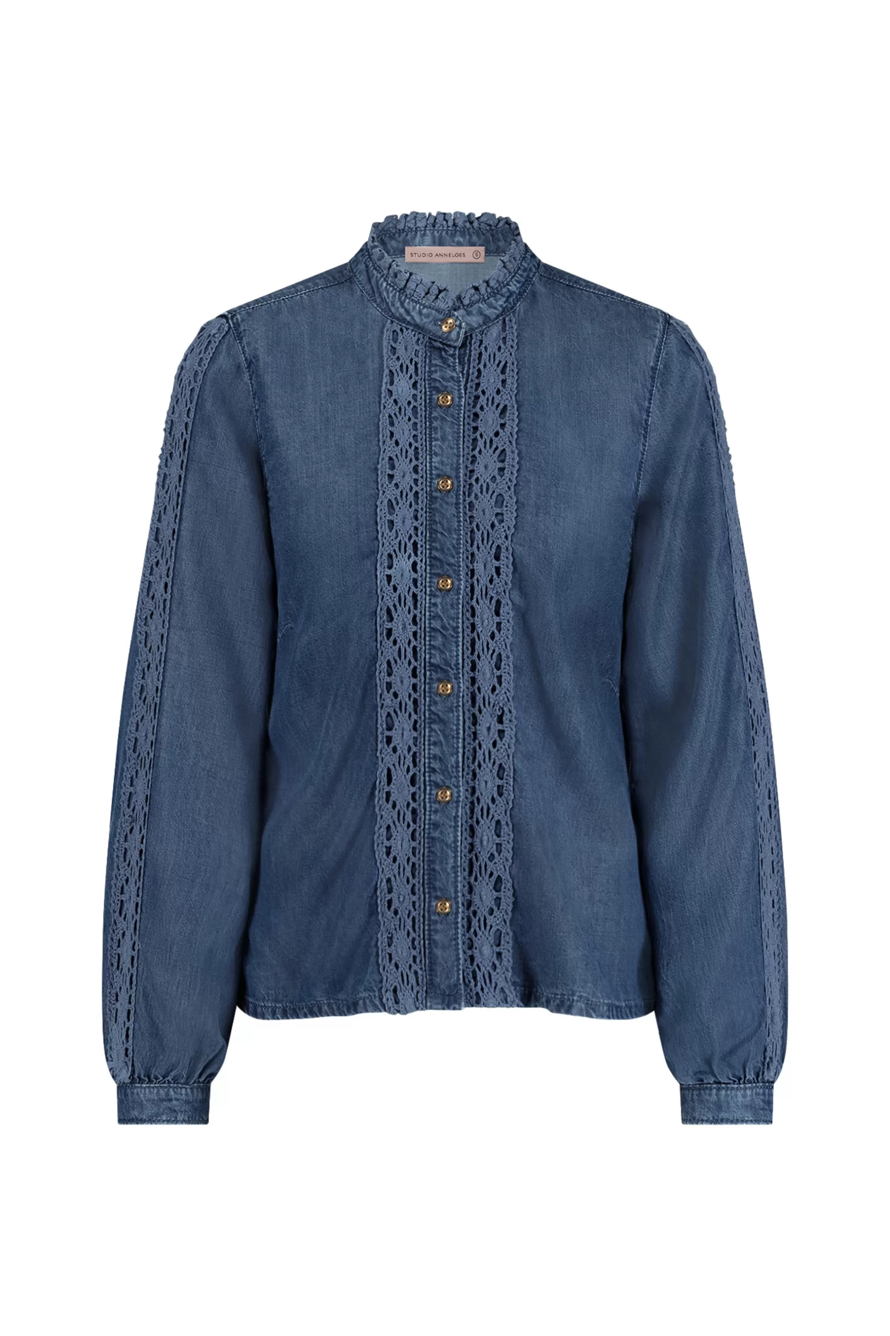 Studio Anneloes Blouses<Lourdes denim blouse - dark jeans blue