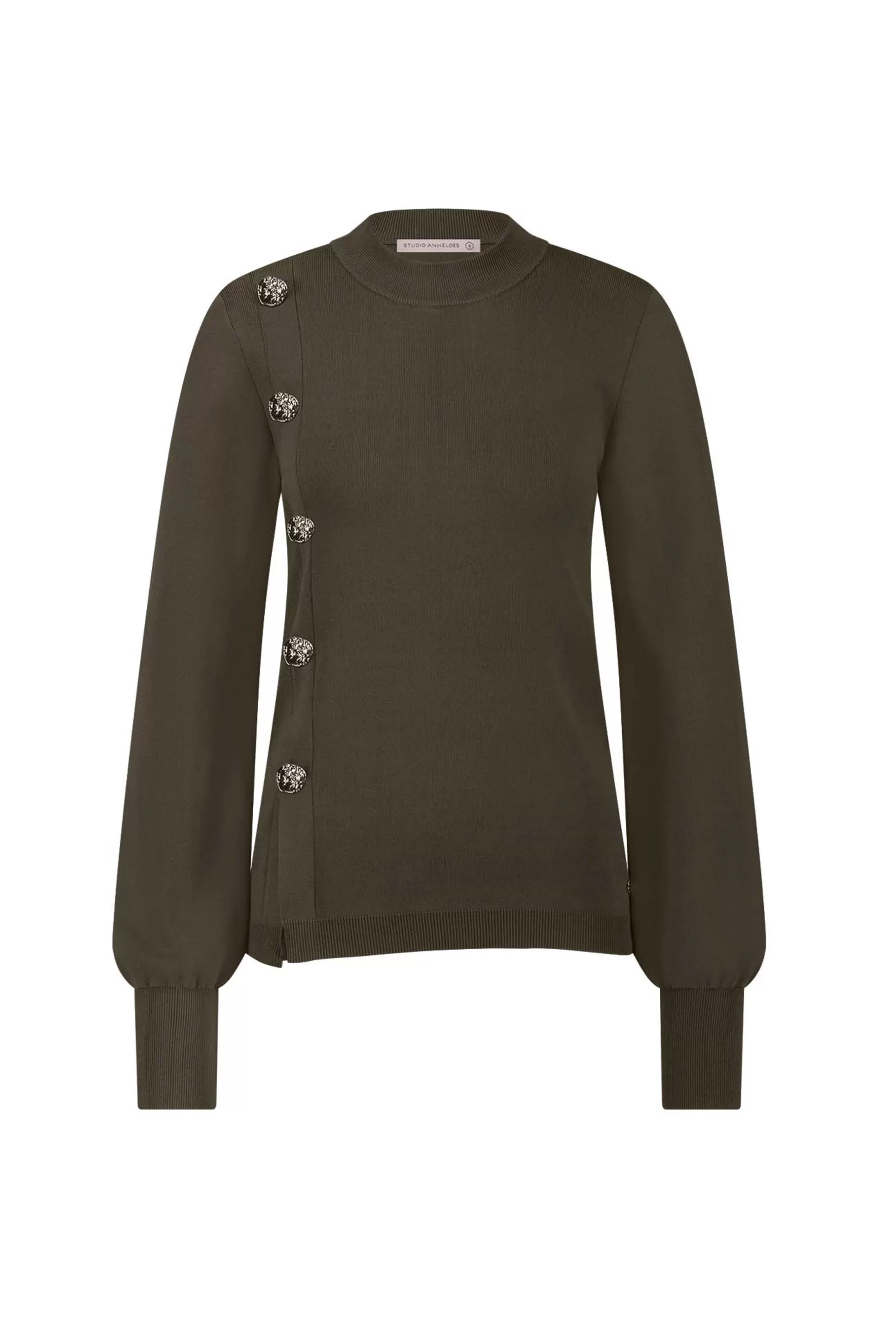 Studio Anneloes Truien & Vesten | Shirts & Tops<Lovis button pullover - new army