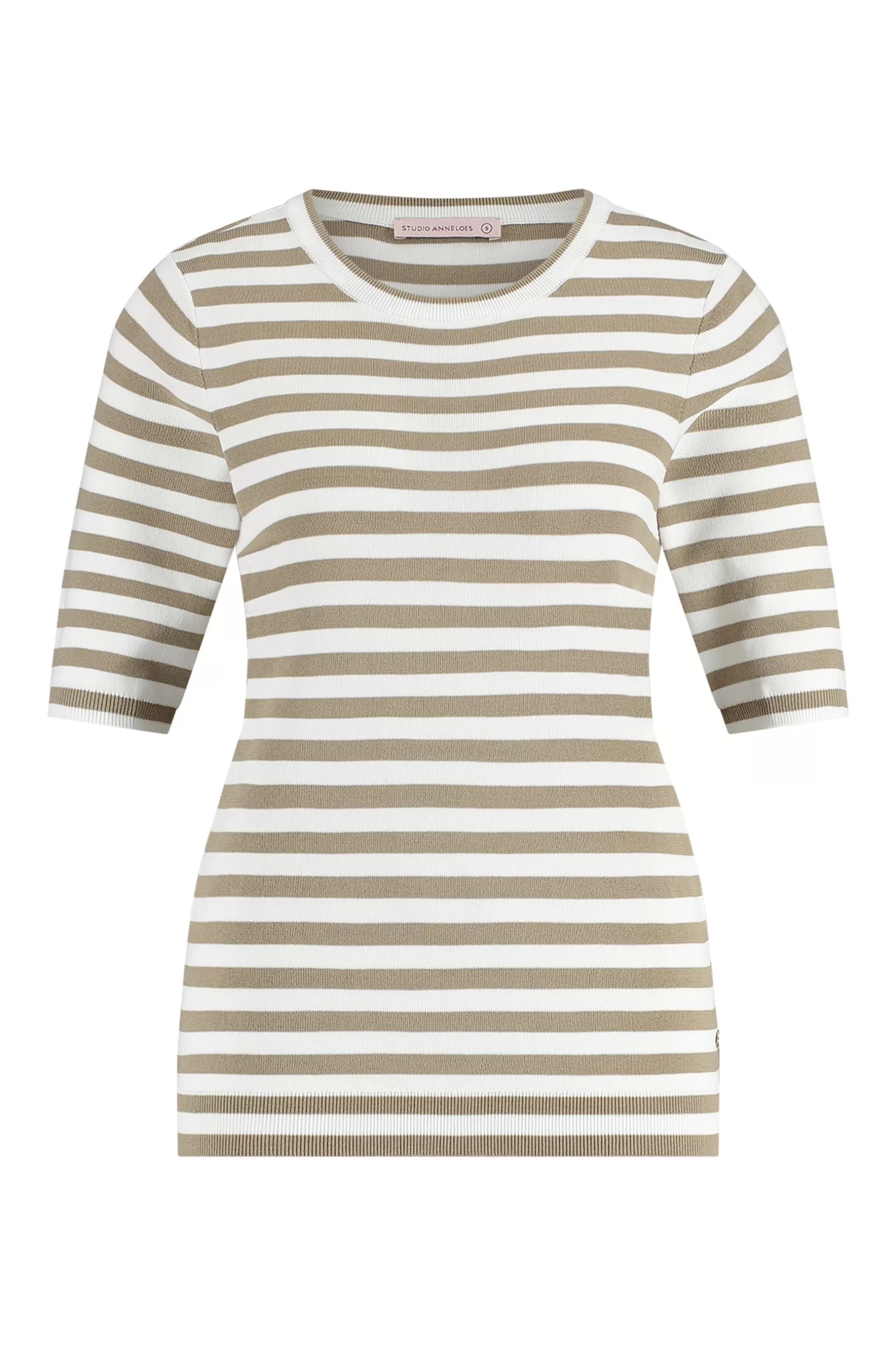 Studio Anneloes Truien & Vesten | Shirts & Tops<Luna ssl stripe pullover - offwhite/clay