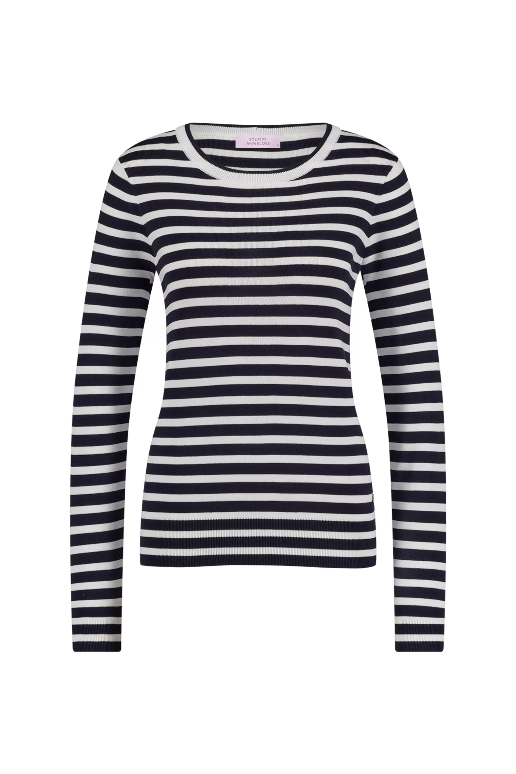 Studio Anneloes Truien & Vesten | Shirts & Tops<Luna stripe pullover - dark blue/off white